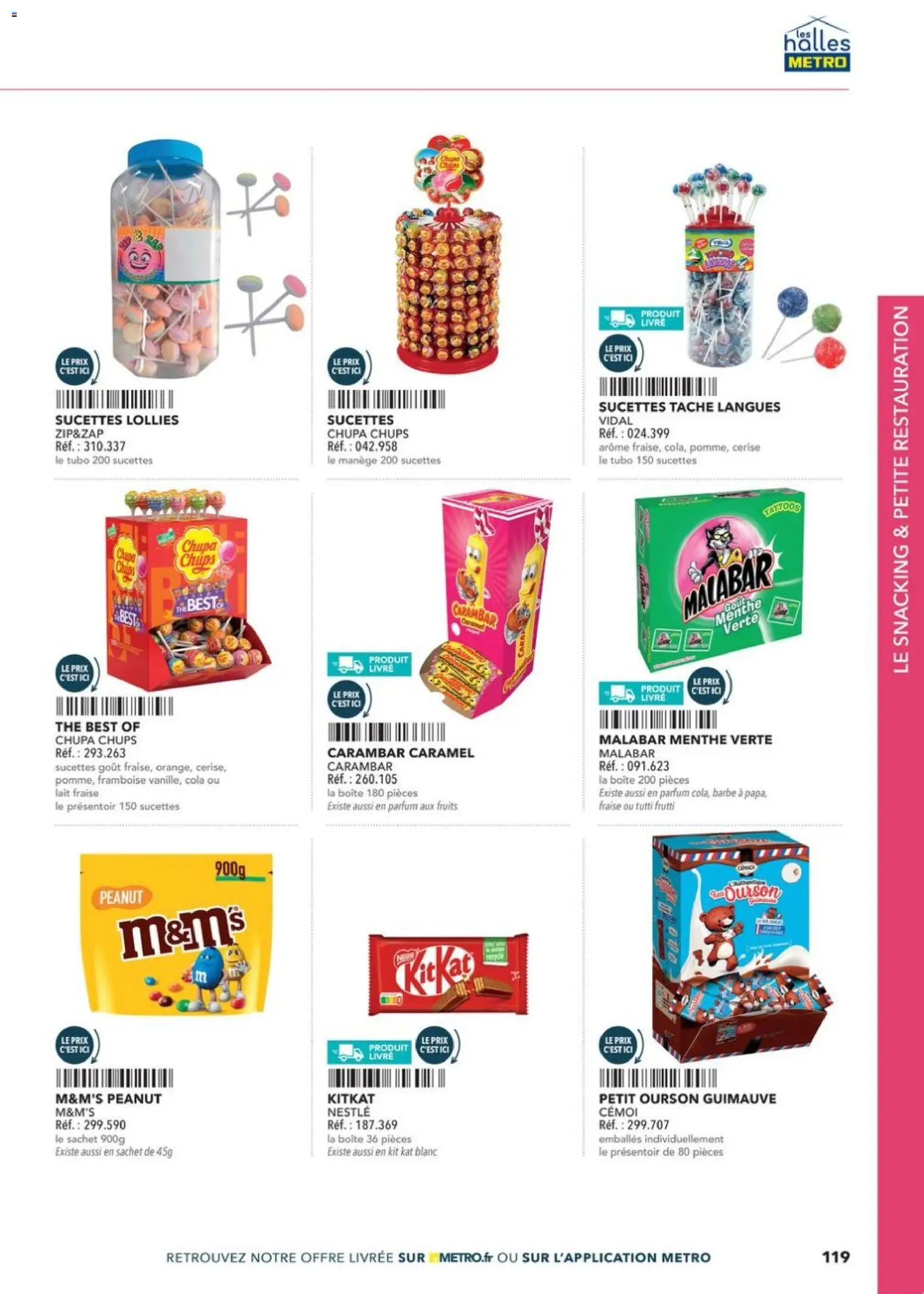 Prévisualisation de Boulangers Pâtissiers du magasin METRO formulaire valide 30/04/2026 - Parfum, Fruits, Lait, Carambar, Sucettes, Chupa Chups, Ourson guimauve, Carambar caramel