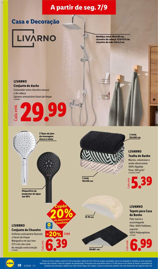 Novo folheto Lidl a partir de 07/09