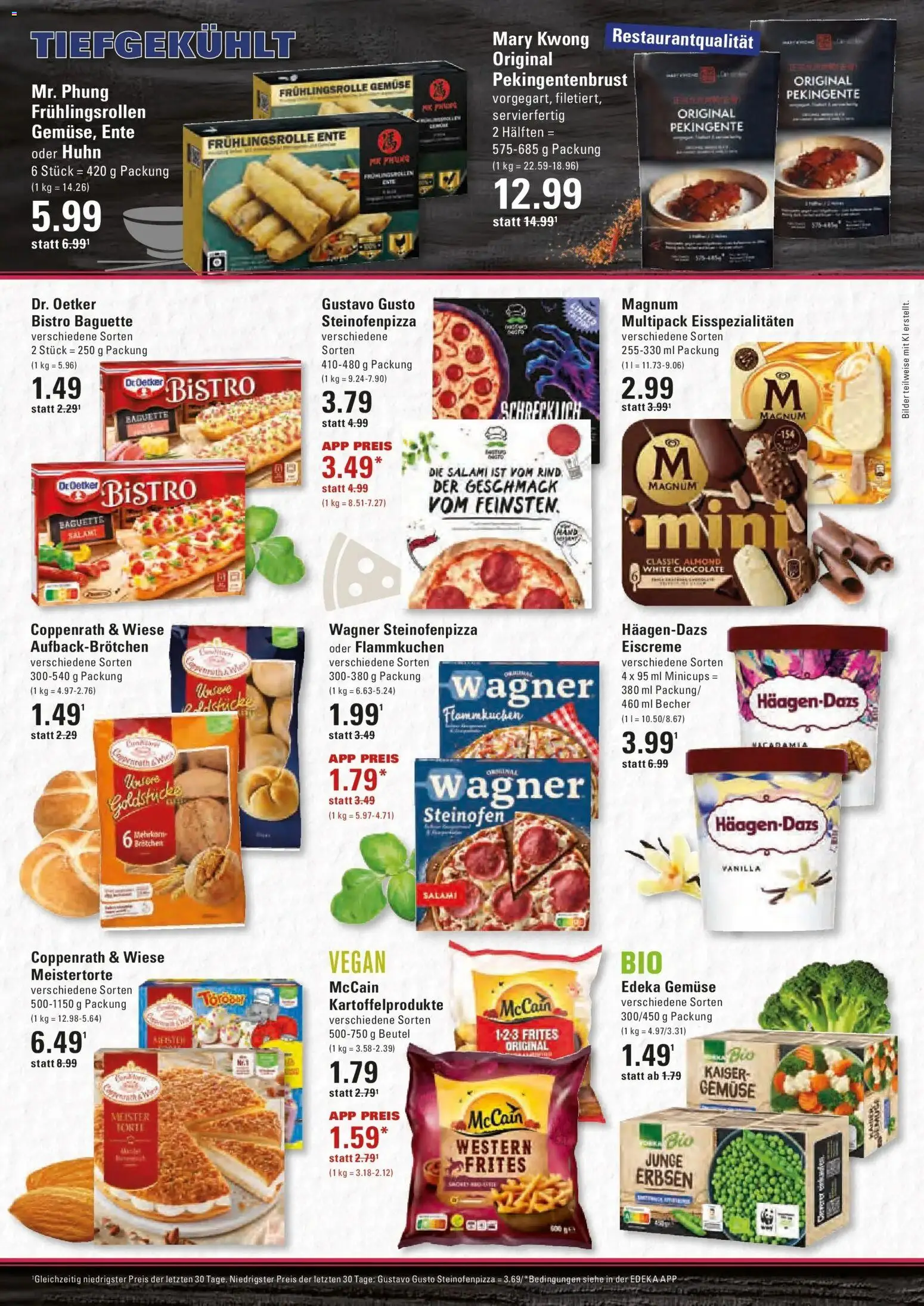 Vorschau von dem Prospekt des Geschäftes Edeka, gültig ab dem 26.10.2026 - Bilder, Gemüse, Baguette, Ente, Erbsen, Gustavo gusto, Eiscreme, McCain