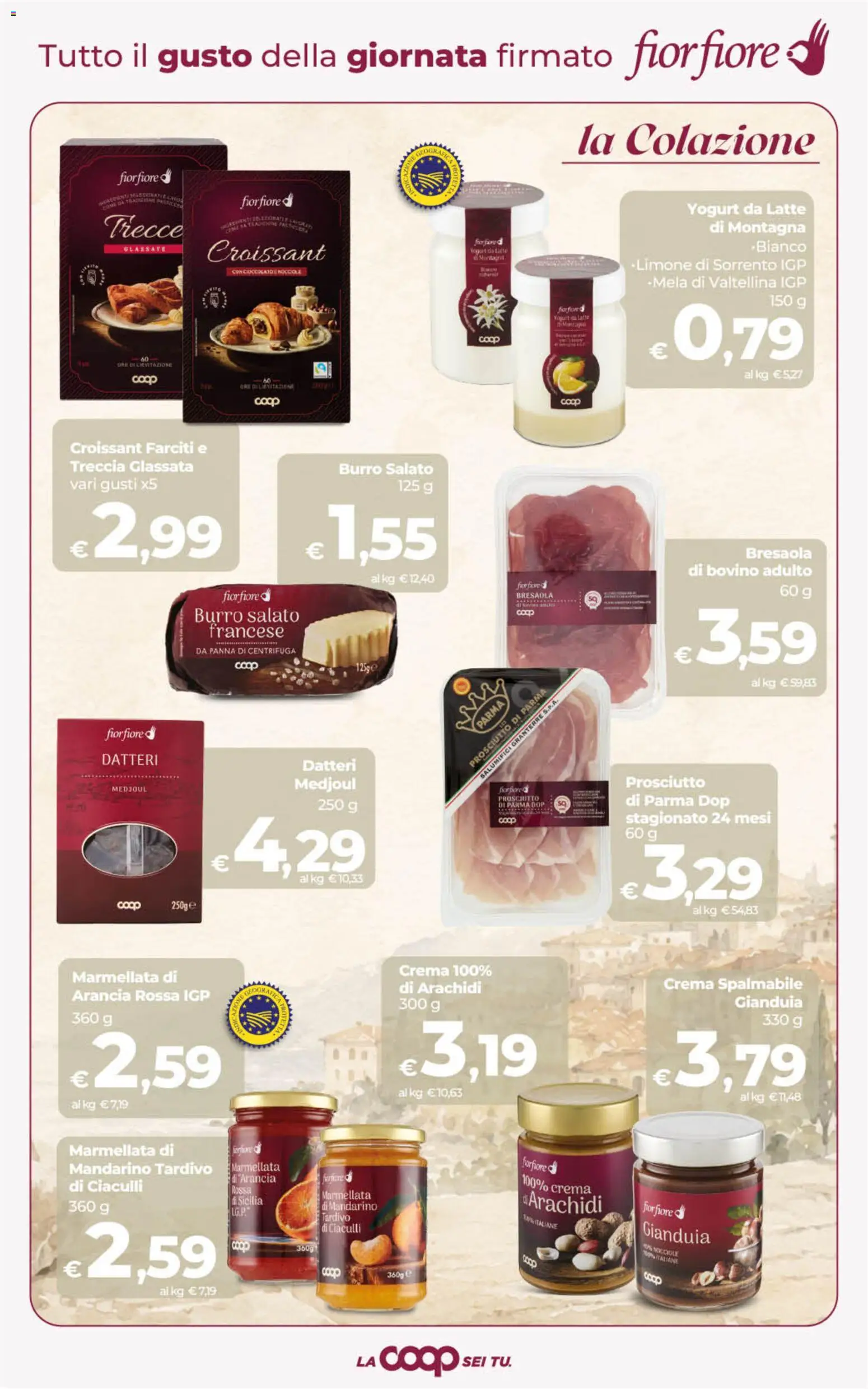Anteprima dell'opuscolo COOP volantino Sicilia dal negozio COOP valido da 01/09/2026 - Bresaola, Cioccolato, Yogurt, Bovino, Arachidi, Panna, Marmellata, Prosciutto di Parma