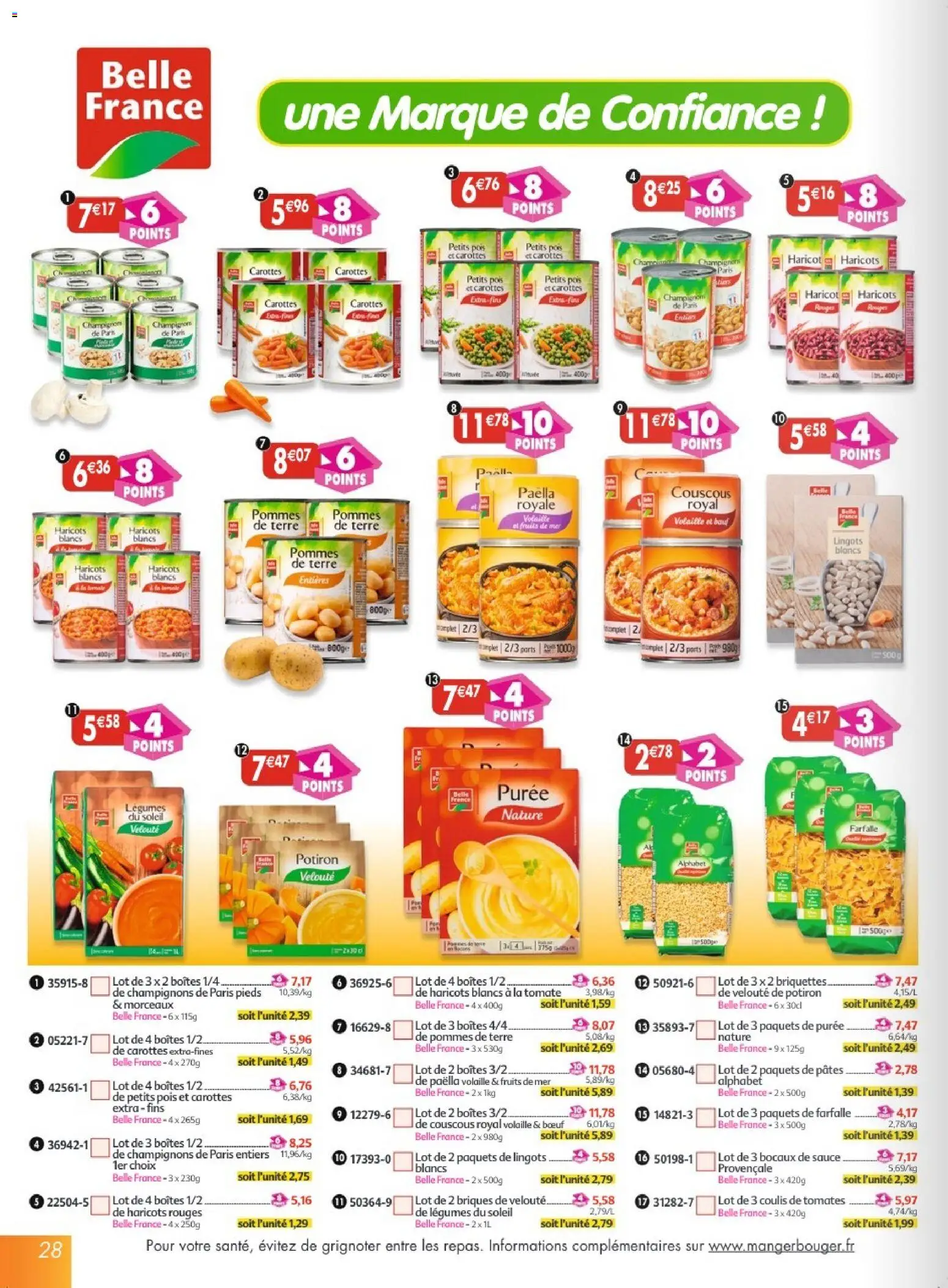 Prévisualisation de Maximo catalogue epicerie du magasin Maximo formulaire valide 26/10/2026 - Couscous, Fruits de mer, Carottes, Tomate, Tomates, Briques, Champignons, Pommes