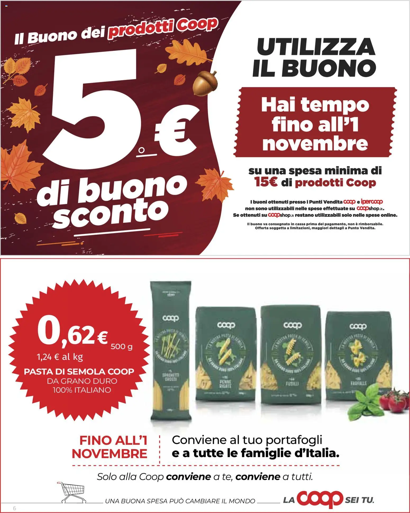 Anteprima dell'opuscolo COOP volantino Superstore dal negozio COOP valido da 29/10/2026 - Pasta, Penne, Semola, Pasta di semola