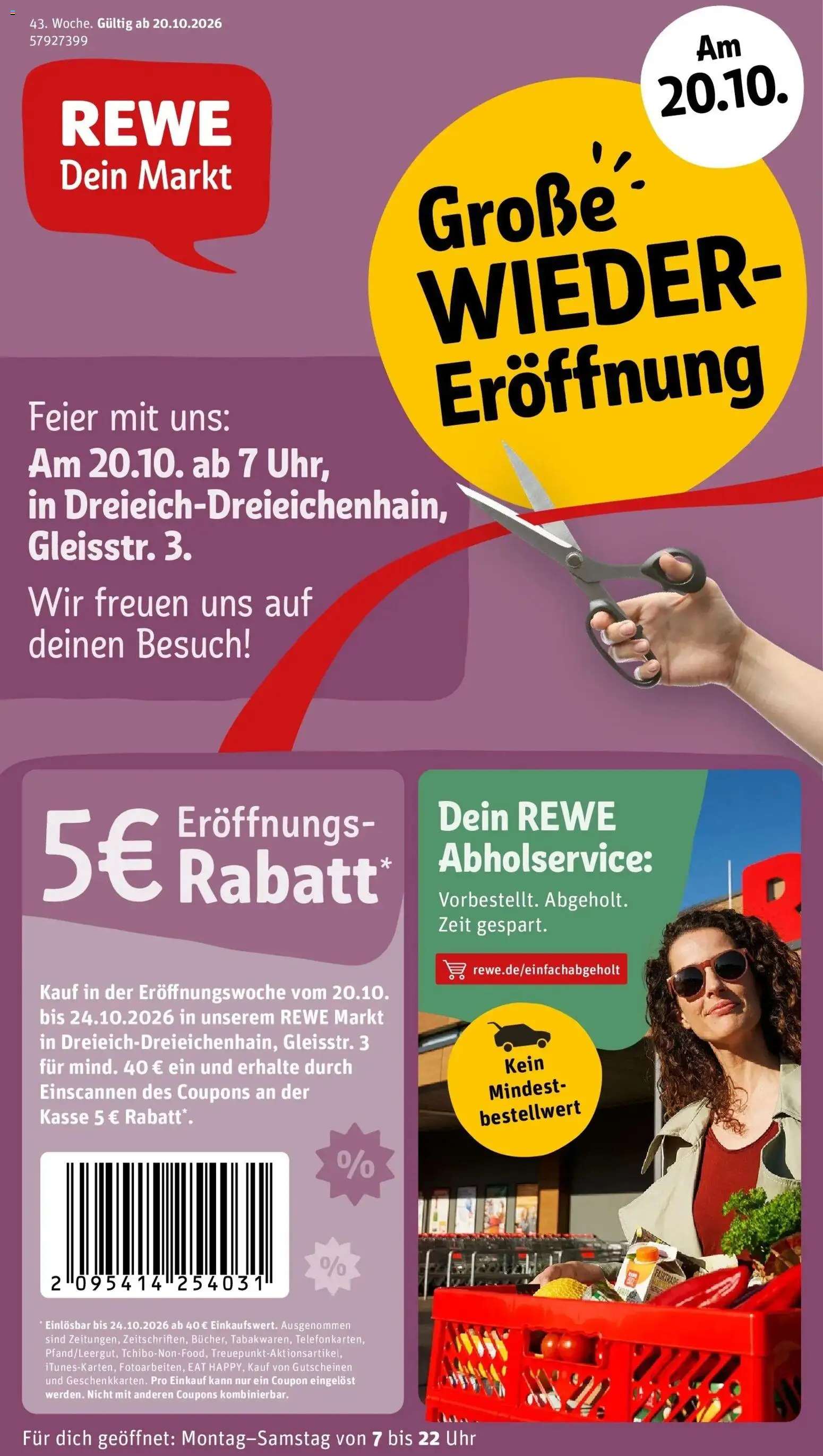 Vorschau von dem Prospekt des Geschäftes Rewe, gültig ab dem 19.10.2026