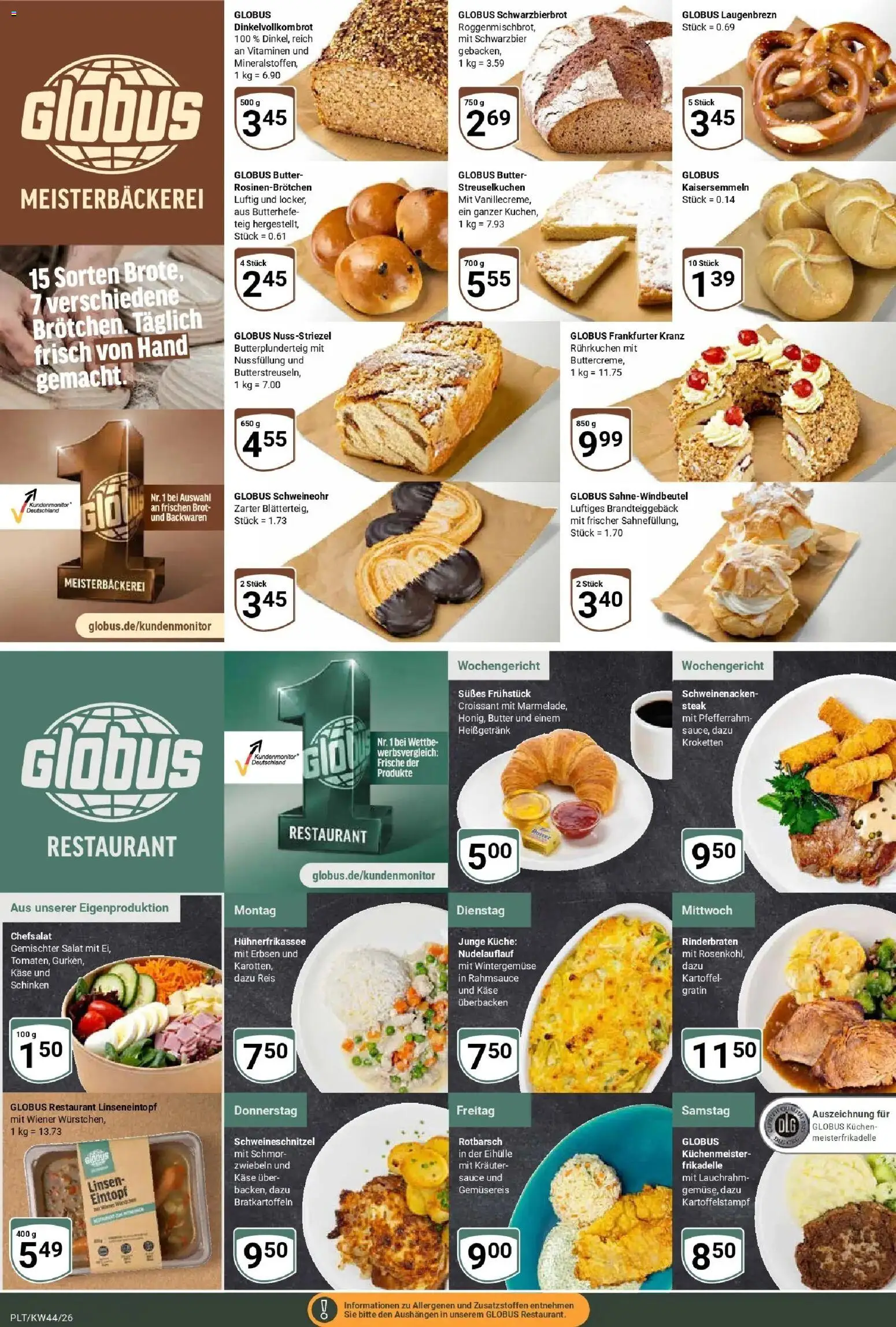 Vorschau von dem Prospekt des Geschäftes Globus, gültig ab dem 26.10.2026