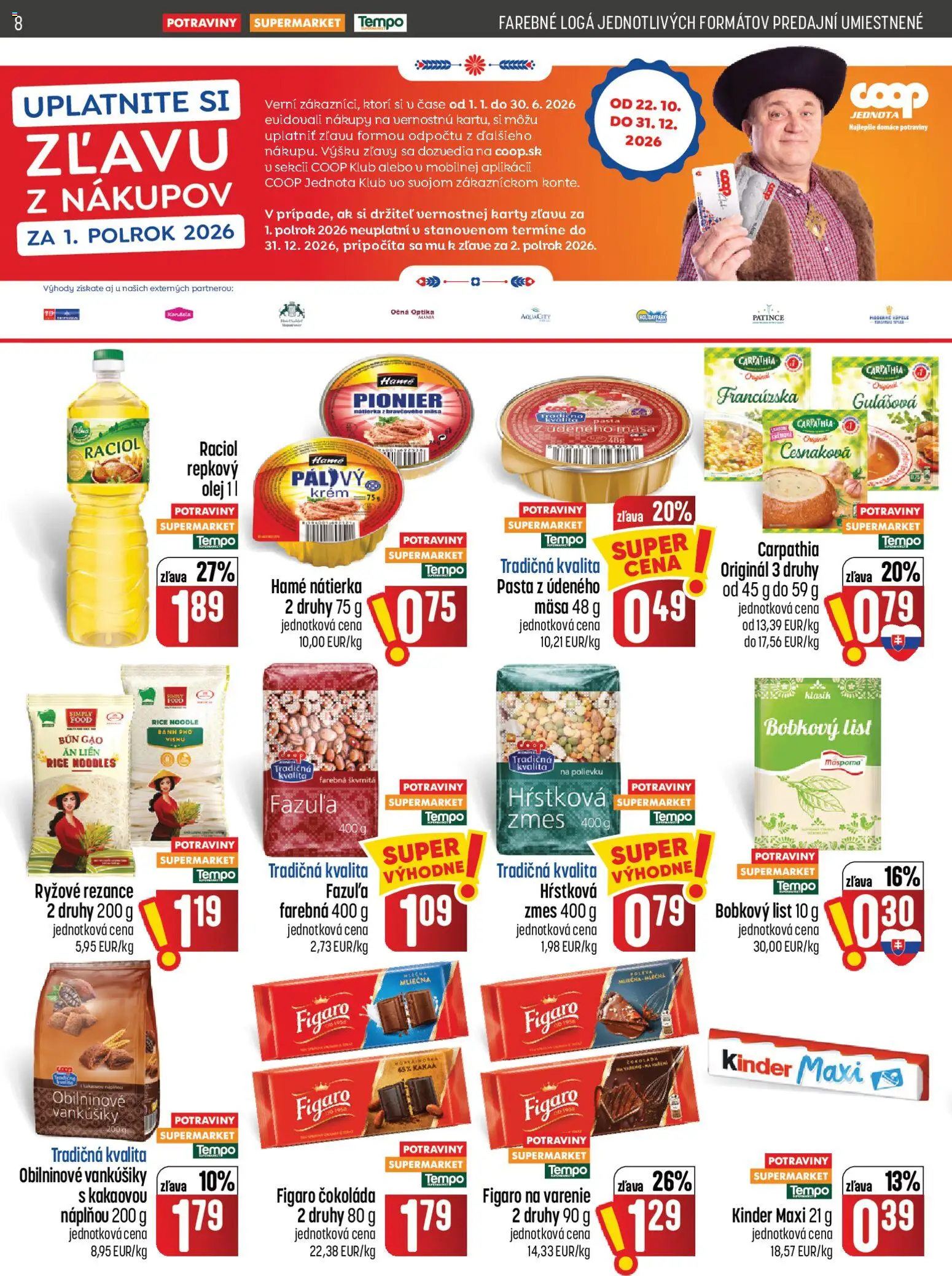 Náhľad COOP Jednota letáku platného od 08.10.2026