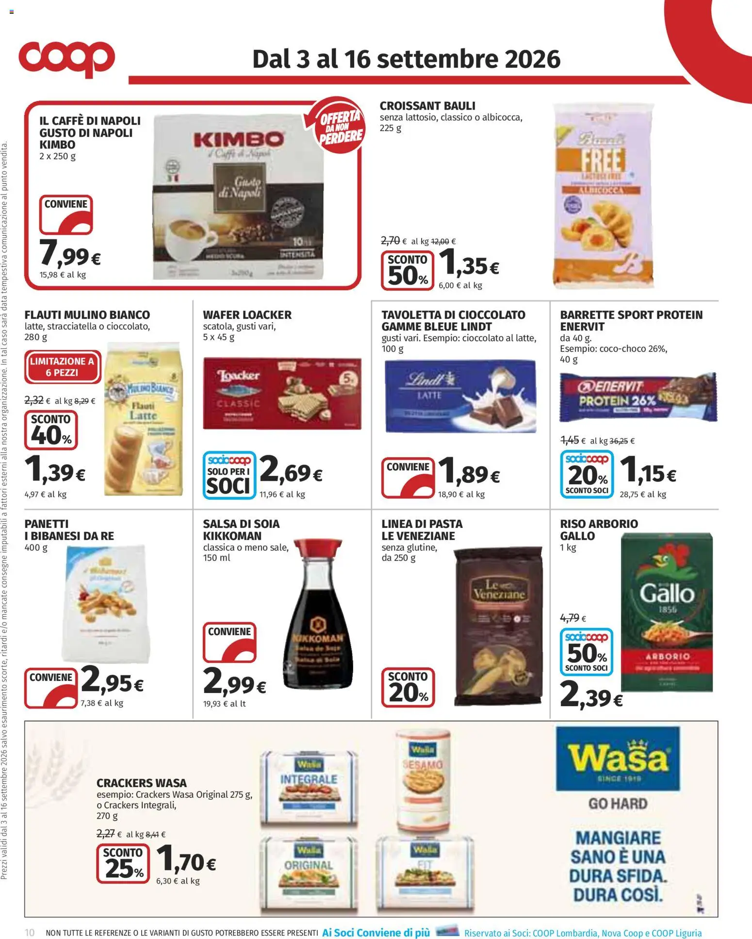Anteprima dell'opuscolo COOP volantino Monza dal negozio COOP valido da 03/09/2026 - Pasta, Caffè, Latte, Croissant, Data, Salsa di soia, Kimbo, Tavoletta