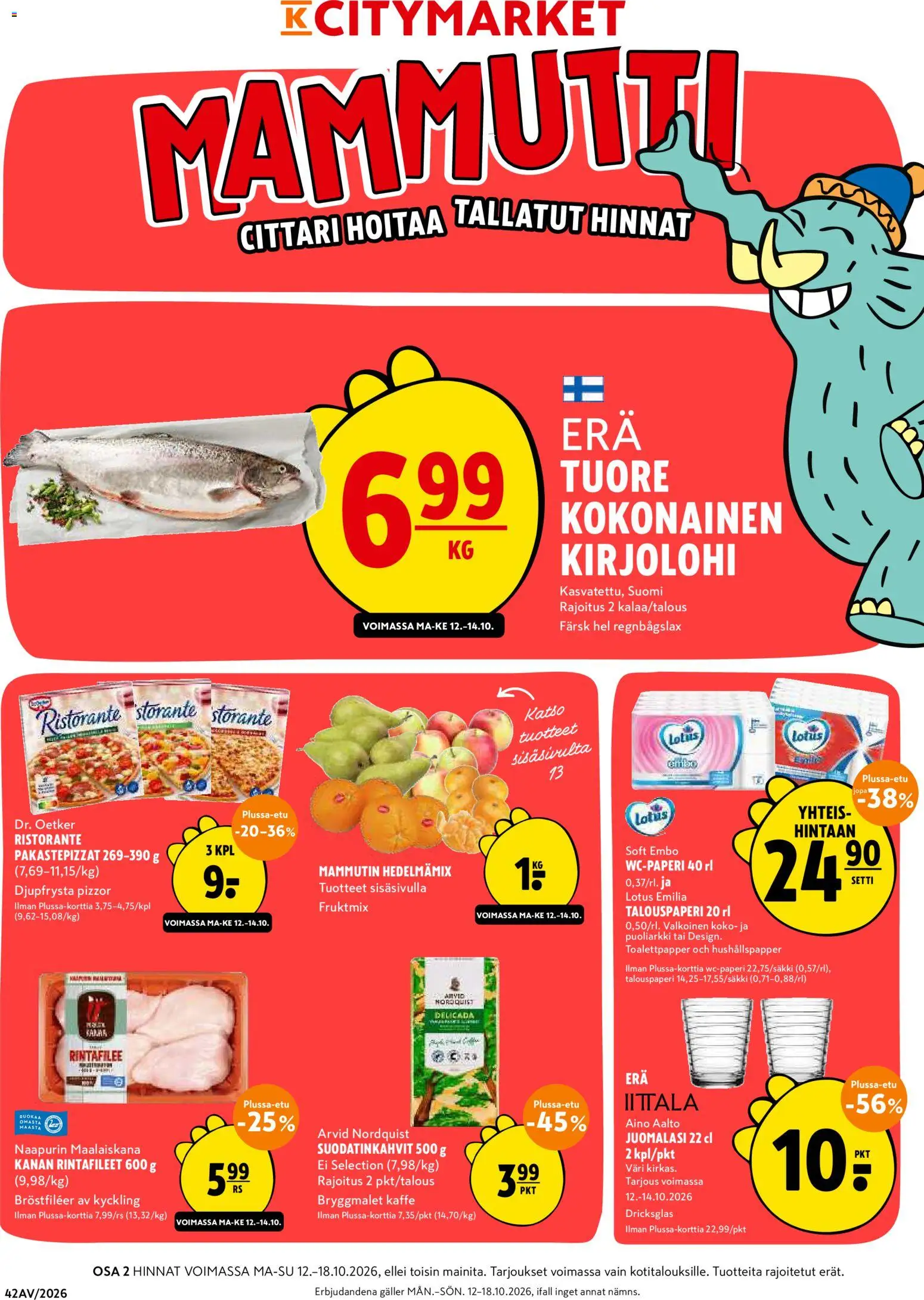 Kaupan K-Citymarket K-Citymarket tarjoukset esikatselu, voimassa 12/10/2026
