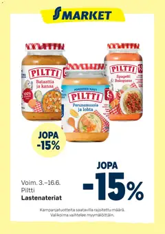 Kaupan S-market S-market tarjoukset Piltti esikatselu, voimassa 03/06/2026