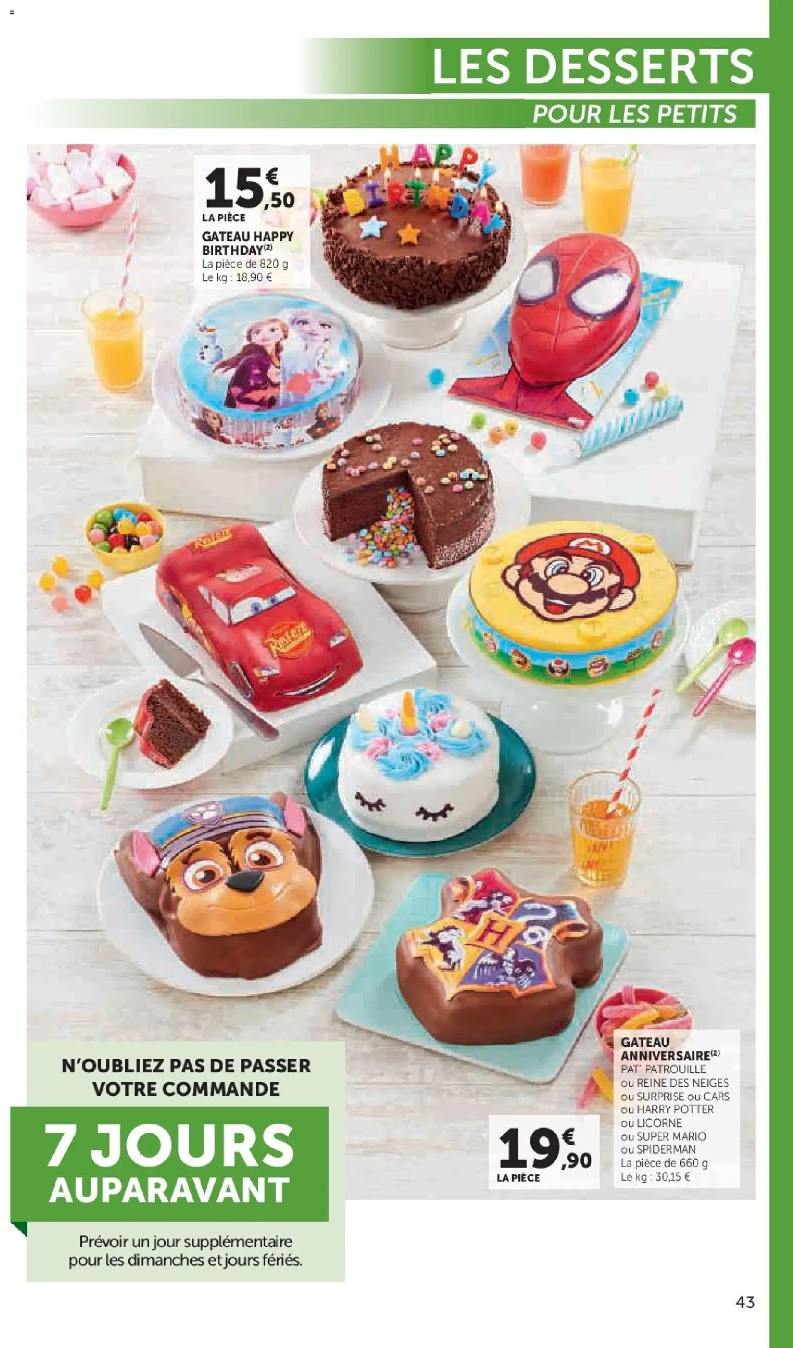 Prévisualisation de Super U - La carte Printemps Été du magasin Super U formulaire valide 03/03/2026 - Gâteau
