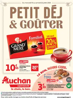 Prévisualisation de Auchan Petit dej, goûter super du magasin Auchan formulaire valide 15/07/2026
