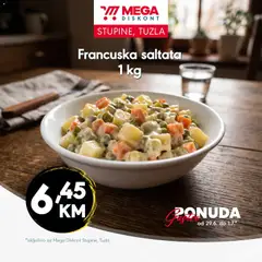 Pregled letka Mega Diskont gastro ponuda trgovine Mega Diskont vrijedi od 29.06.2026