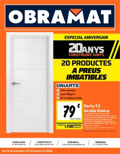 Vista previa del folleto de la tienda Obramat válido desde el 18/09/2026 