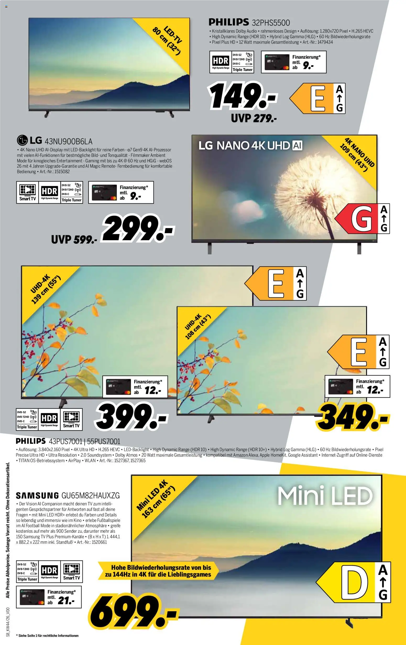 Vorschau von dem Prospekt des Geschäftes Medimax, gültig ab dem 24.10.2026 - Samsung, TV, Philips, LG, Smart TV, Football, Audio, Soundsystem