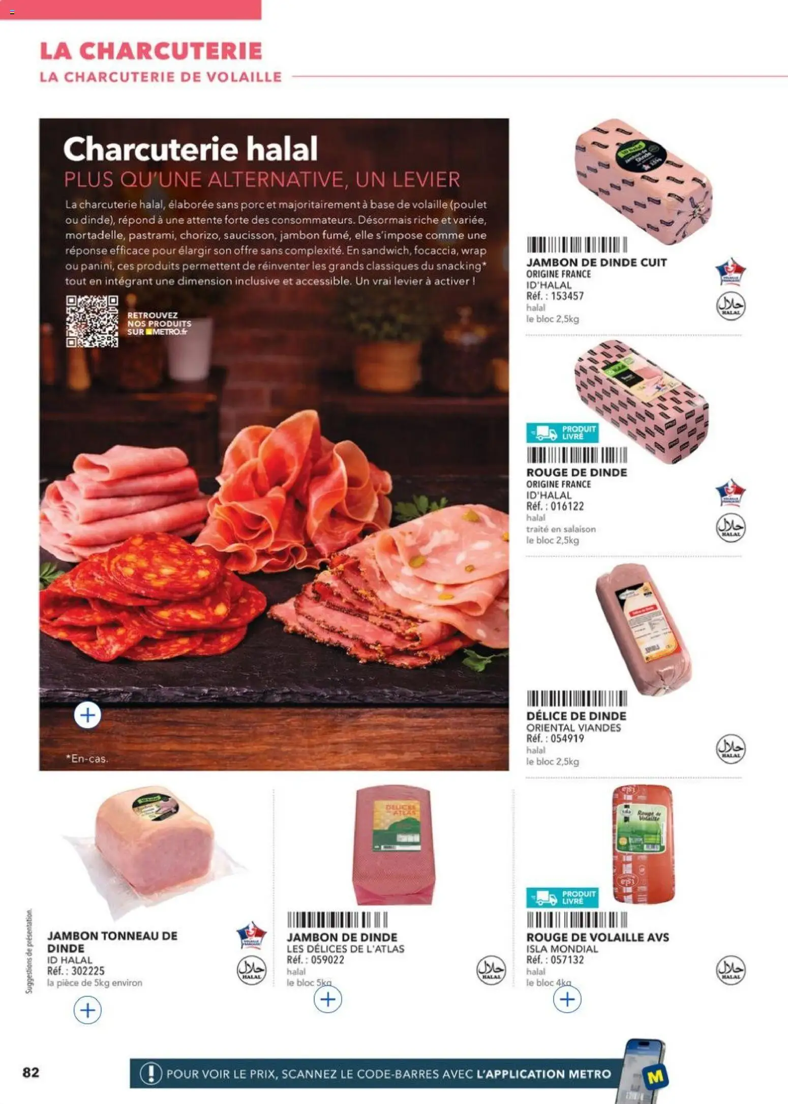 Prévisualisation de METRO - Restauration rapide du magasin METRO formulaire valide 14/04/2026 - Livre, Charcuterie, Wrap, Jambon, Dinde, Volaille, Porc, Base