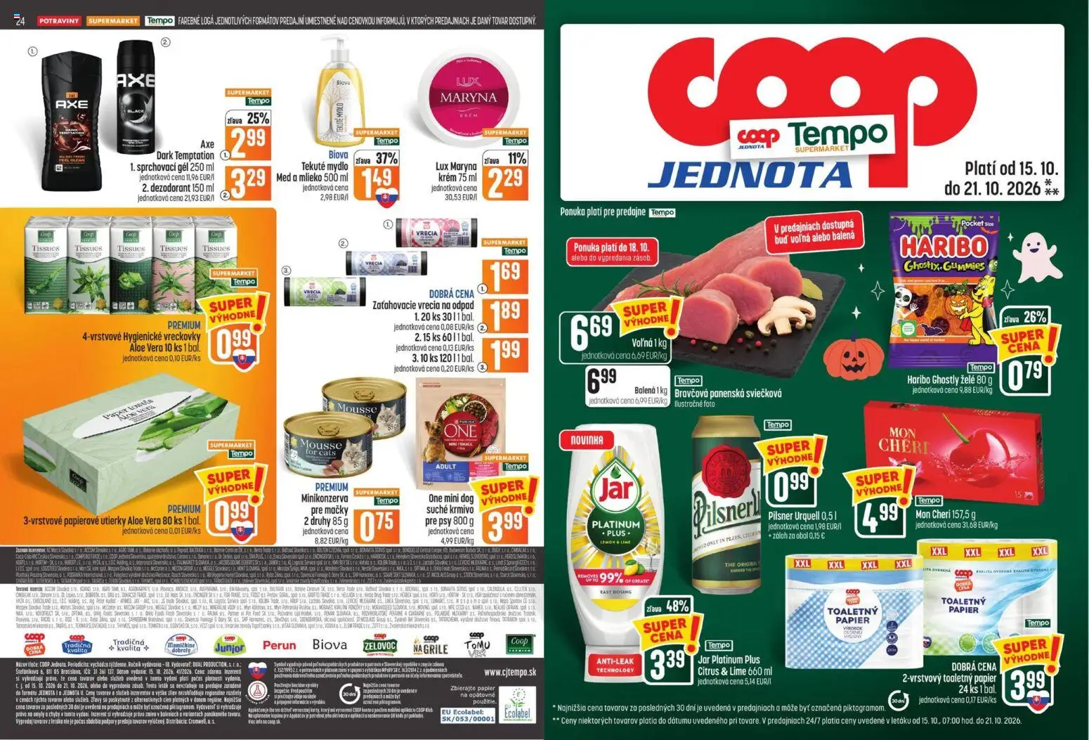 Náhľad COOP Jednota letáku platného od 15.10.2026