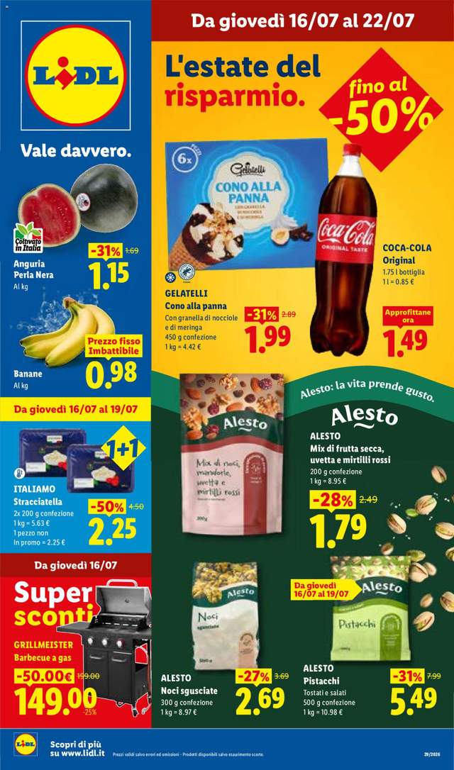 Nuovo volantino Lidl dal 16/07