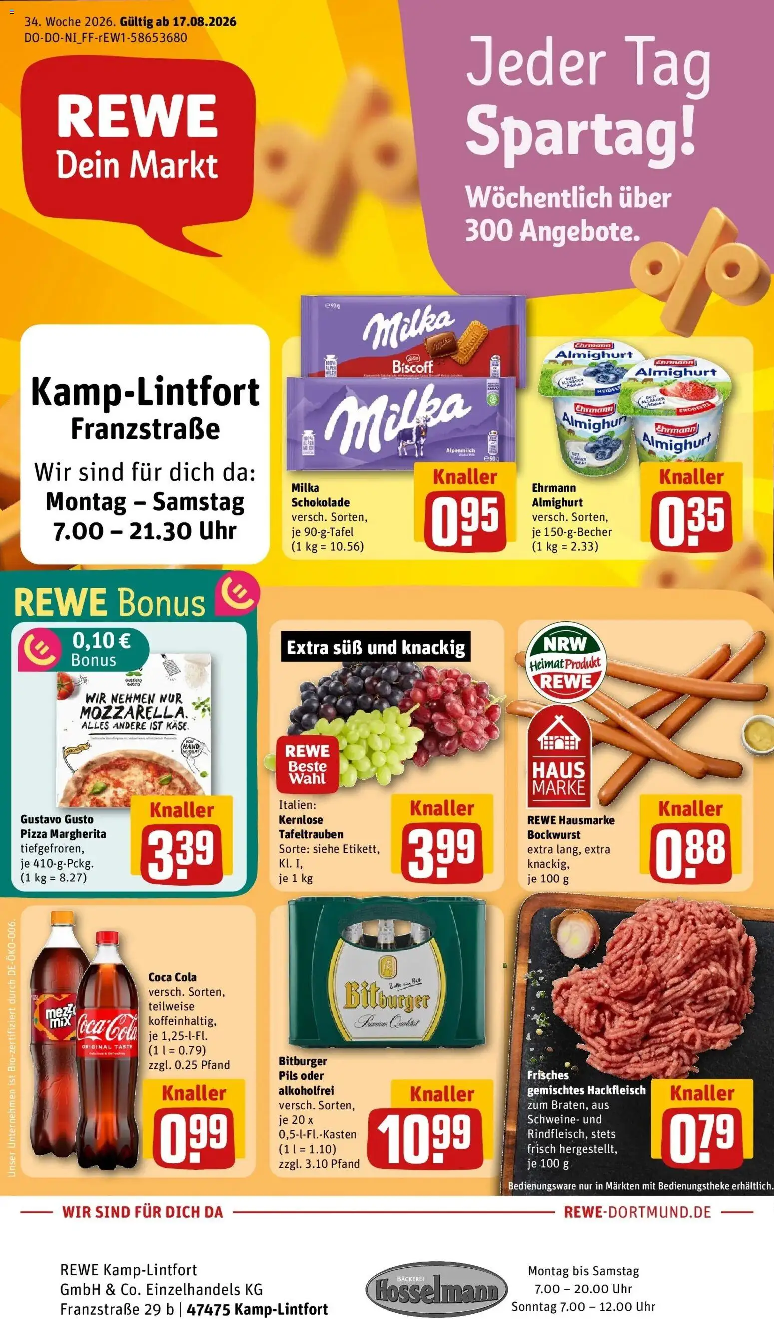 Vorschau von dem Prospekt des Geschäftes Rewe, gültig ab dem 17.08.2026