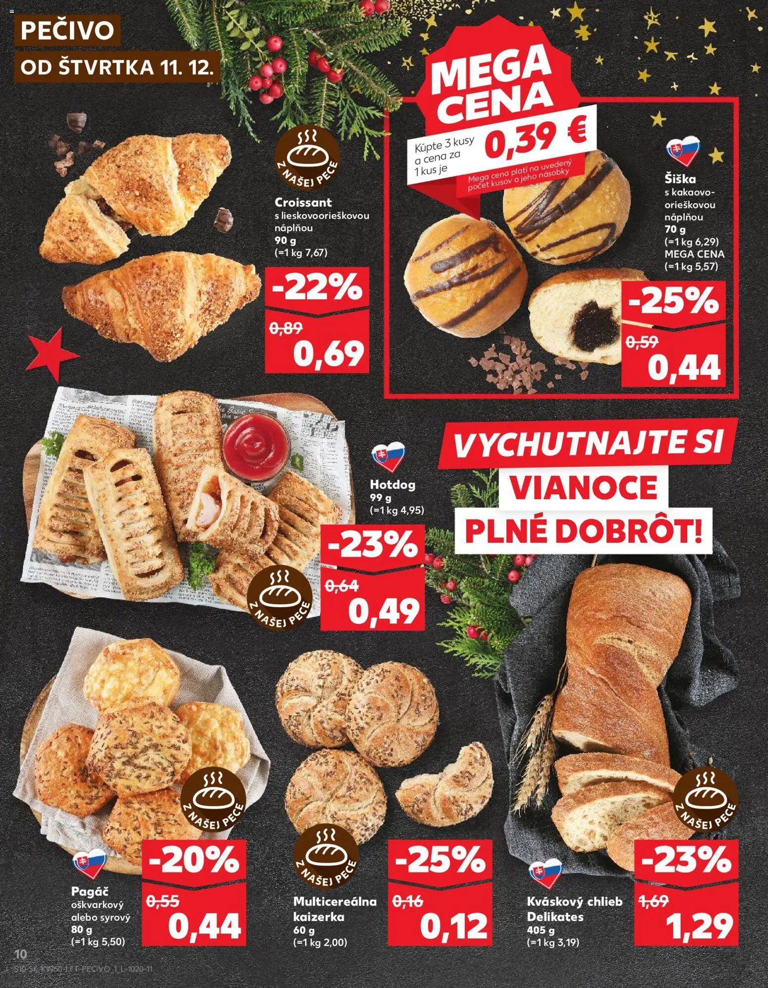 Náhľad Kaufland letáku platného od 11.12.2025 - Croissant, Chlieb