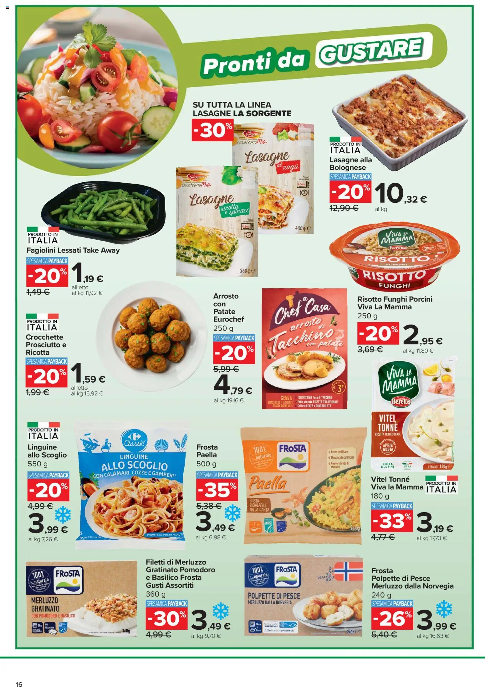 Anteprima dell'opuscolo Carrefour volantino dal negozio Carrefour valido da 27/08/2026 - Paella, Lasagne, Cozze, Prosciutto, Linguine, Uova, Patate, Arrosto