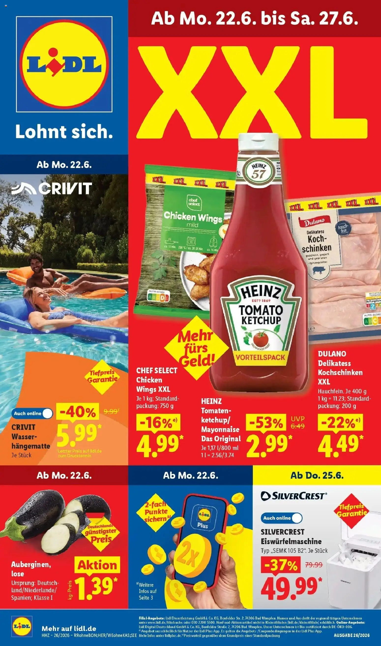 Vorschau von dem Prospekt des Geschäftes Lidl, gültig ab dem 22.06.2026