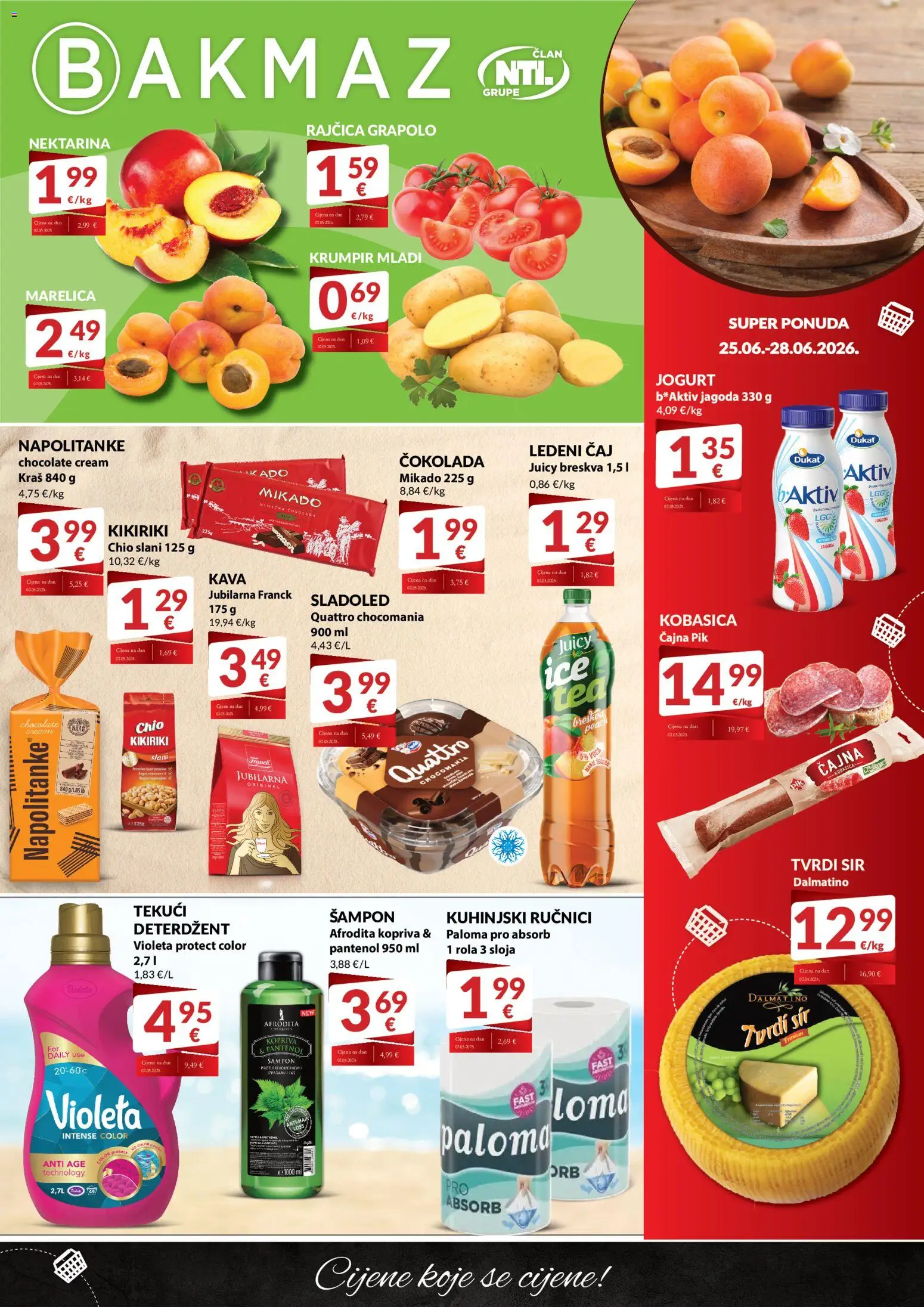 Pregled letka Bakmaz Ponuda trgovine Bakmaz vrijedi od 25.06.2026
