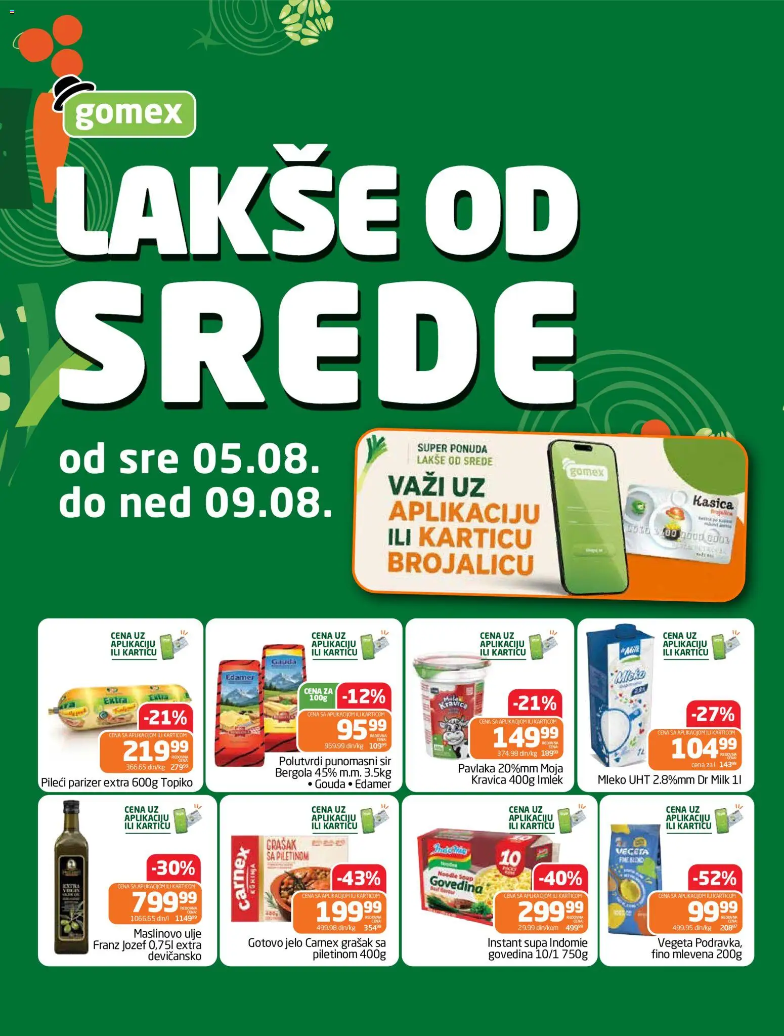Pregled Gomex kataloga - važi od 05.08.2026