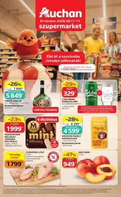 Auchan - Auchan Szupermarket akciós újság megtekintése, amely érvényes 2026.06.11.-től