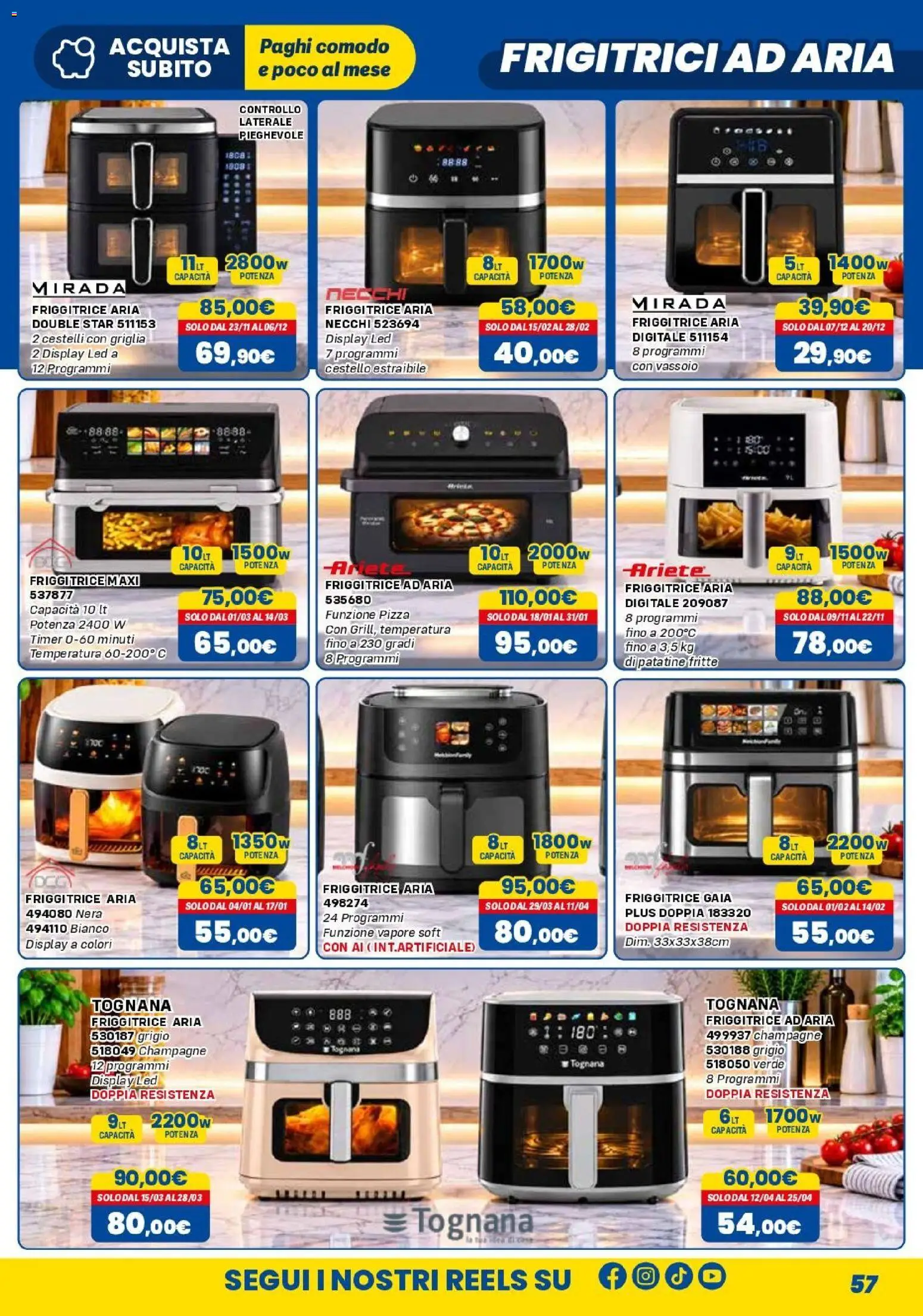 Anteprima dell'opuscolo Orizzonte volantino Elettro dal negozio Orizzonte valido da 01/11/2026 - Pizza, Friggitrice ad aria, Champagne, Patatine, Griglia, Patatine fritte, Friggitrice, Vassoio