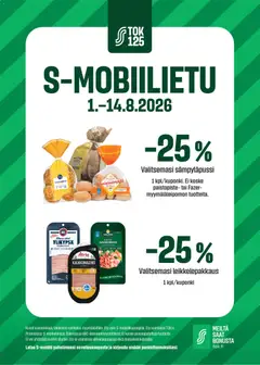 Kaupan Prisma Prisma tarjoukset - S-mobiilietu esikatselu, voimassa 01/08/2026