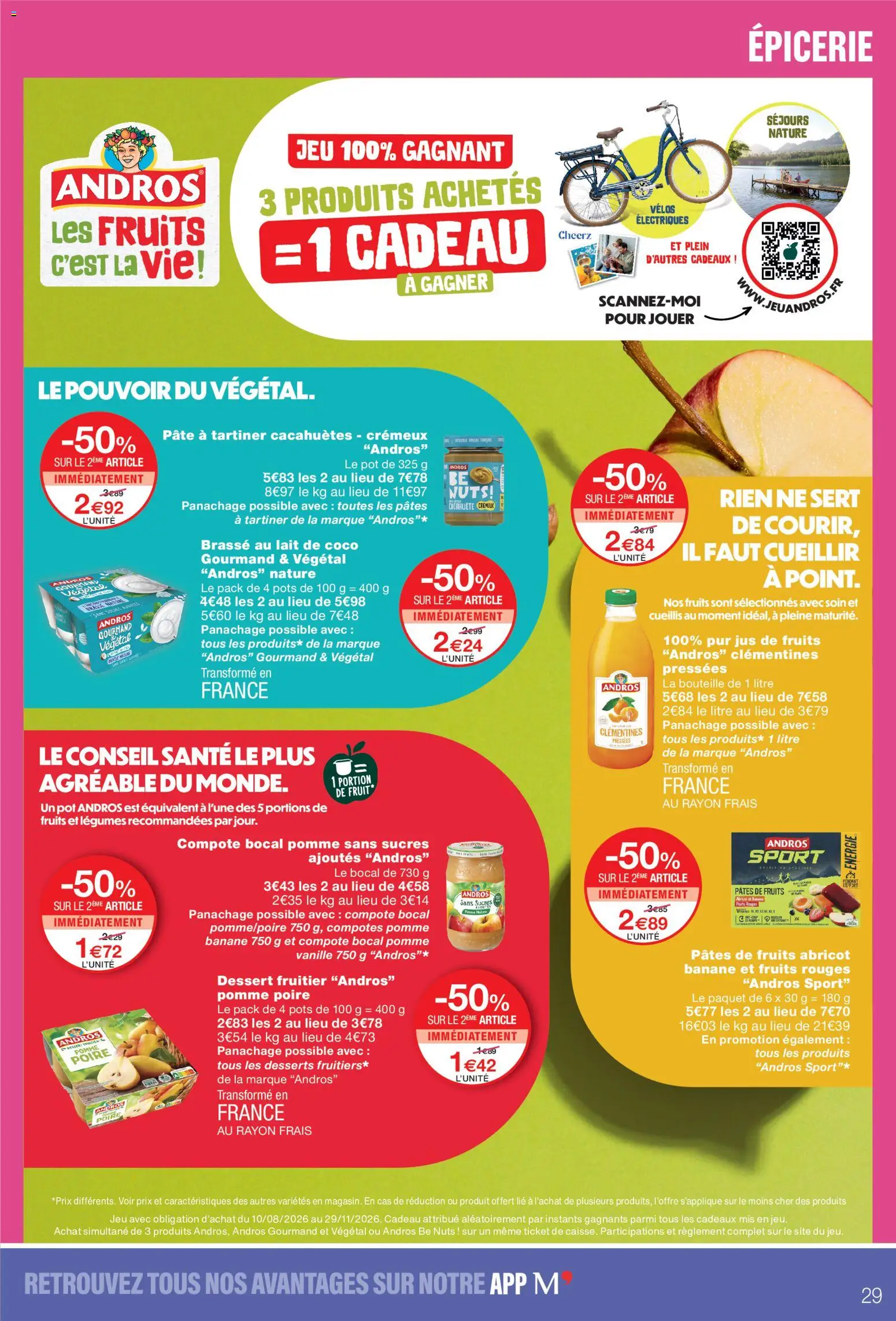 Prévisualisation de Monoprix catalogue du magasin Monoprix formulaire valide 08/09/2026 - Fruits, Cacahuète, Poire, Lait de coco, Pâtes de fruits, Pâte à tartiner, Jus de fruits, Jus