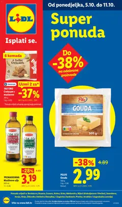 Pregled letka Lidl Super ponuda trgovine Lidl vrijedi od 05.10.2026