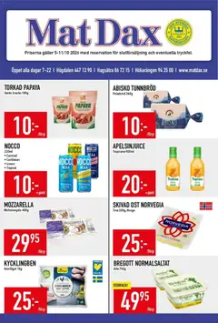 Förhandsgranska reklamblad Matdax erbjudanden från butik Matdax gäller från 05/10/2026