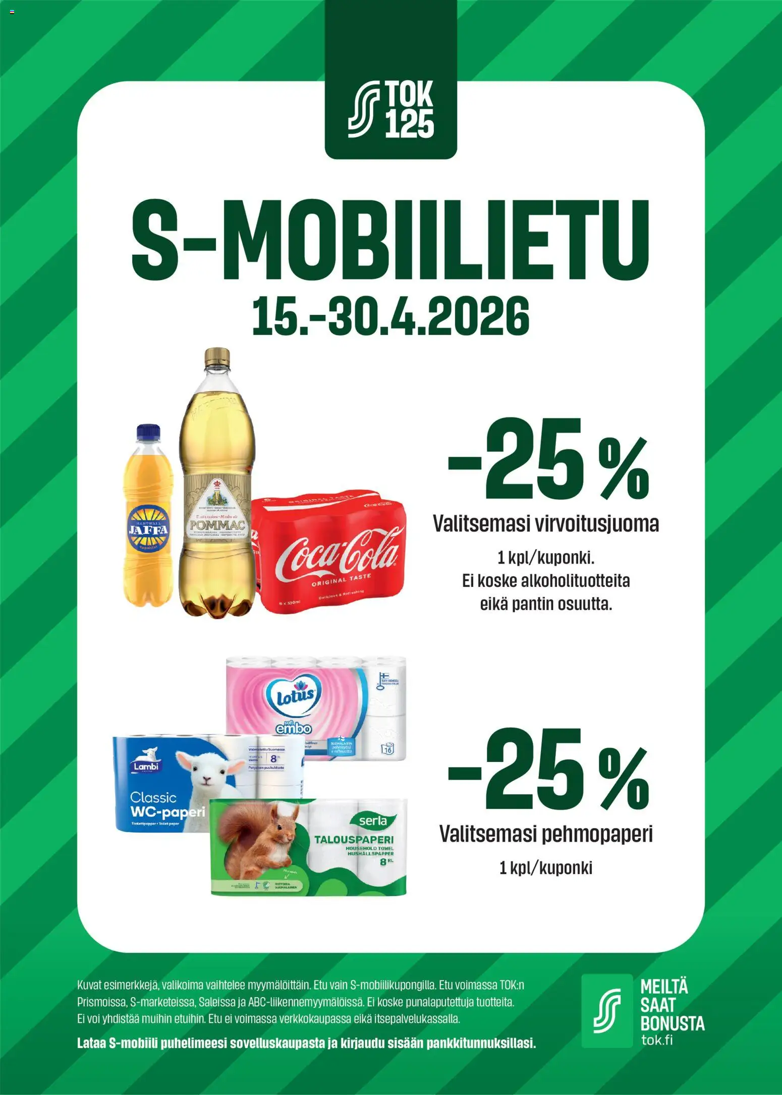Kaupan S-market S-market - S-mobiilietu esikatselu, voimassa 15/04/2026 - Voi, Lotus, Wc-paperi