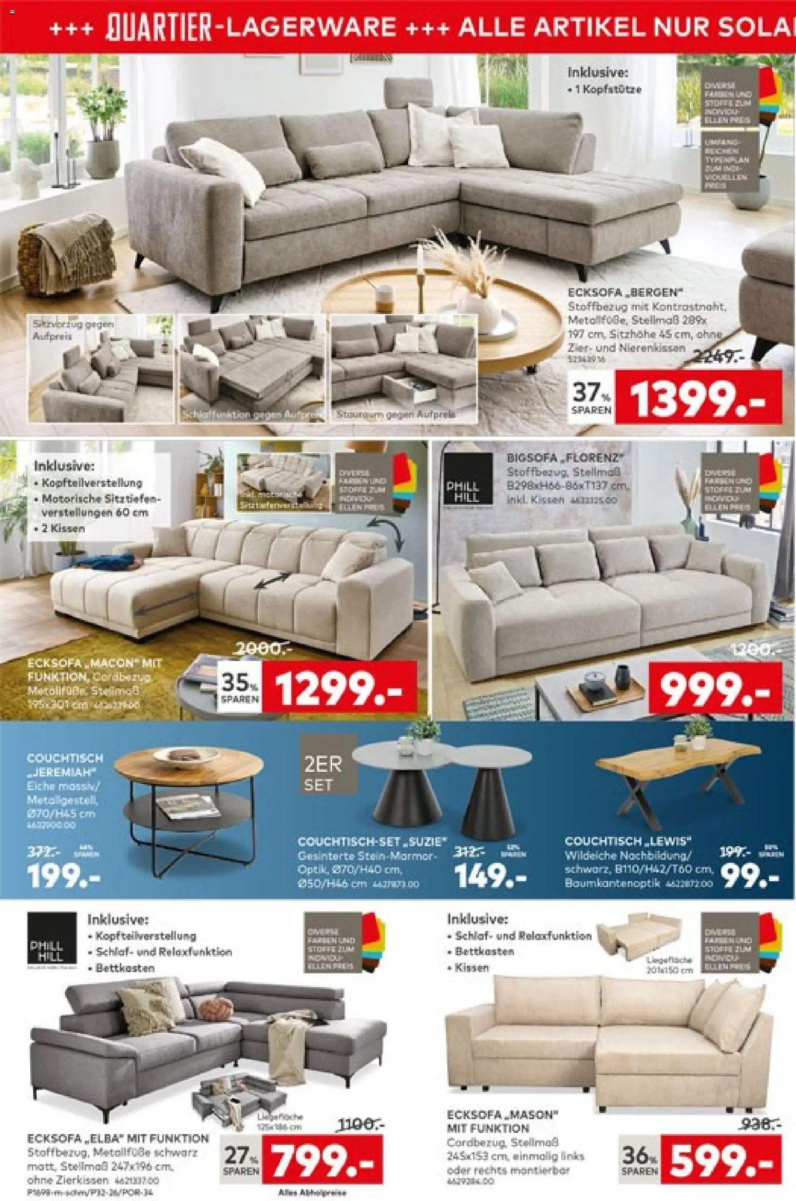 Vorschau von dem Prospekt des Geschäftes Porta!, gültig ab dem 07.09.2026 - Couchtisch, Ecksofa, Bigsofa, Kissen