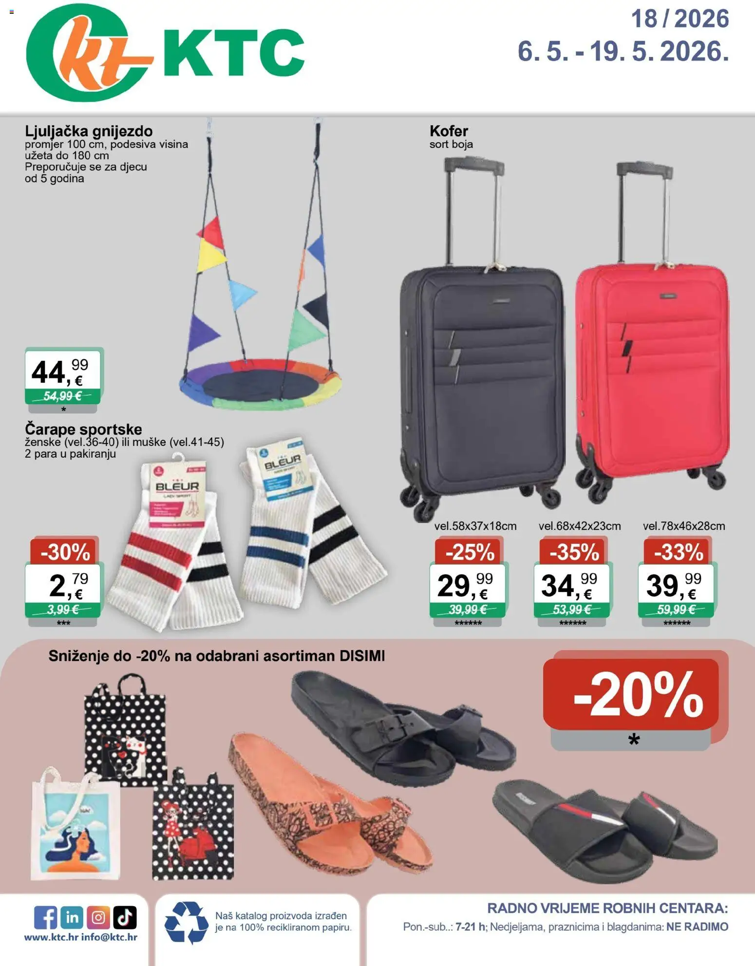 Pregled letka KTC Katalog igračke i tekstil trgovine KTC vrijedi od 06.05.2026