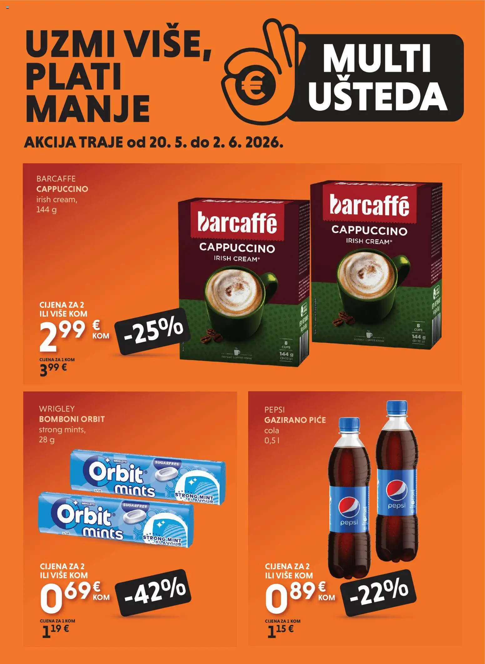 Pregled letka Studenac Multi Ušteda trgovine Studenac vrijedi od 20.05.2026