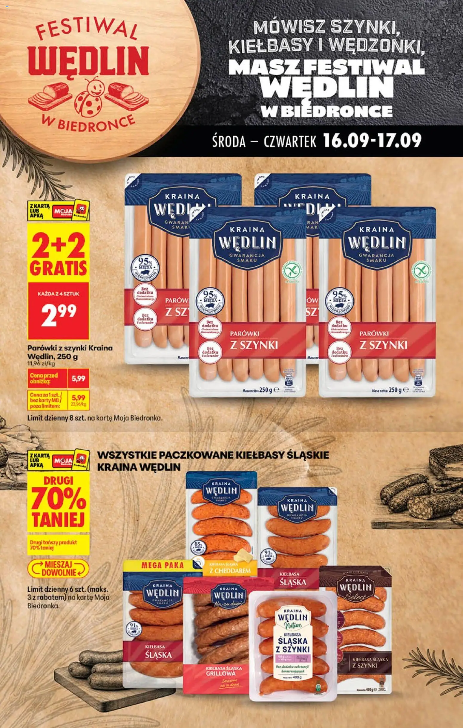 Pogląd gazetki "Biedronka gazetka - Festiwal wędlin" ze sklepu Biedronka ważnej od 16.09.2026