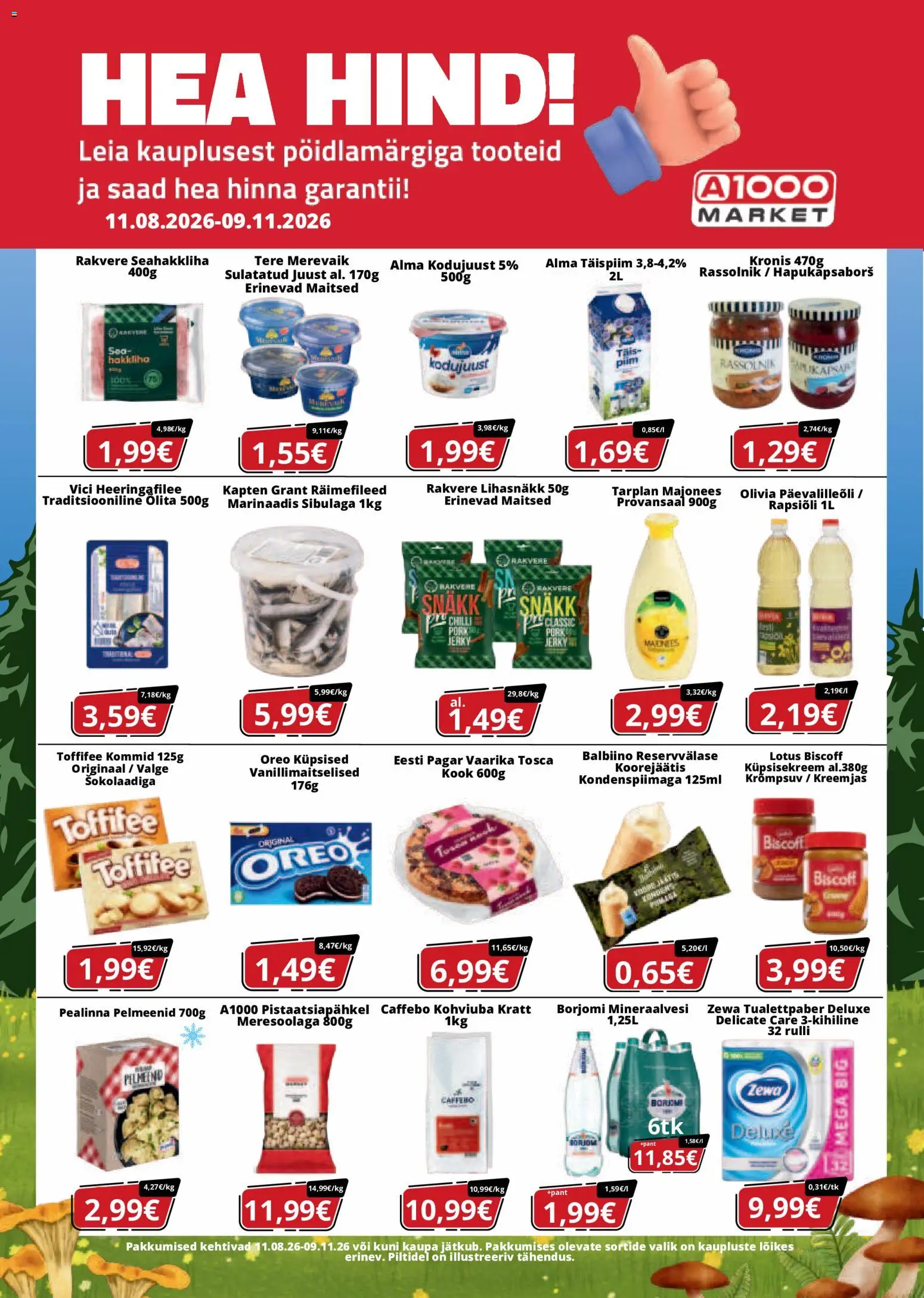 A1000 Market kliendilehe eelvaade alates 11.08.2026