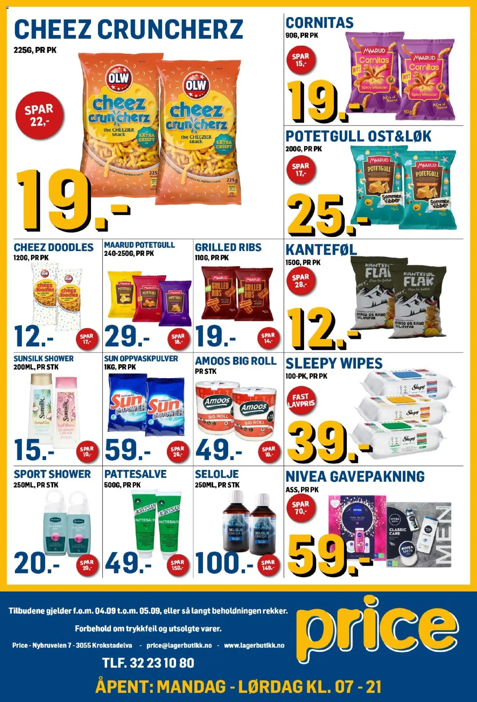 Forhåndsvis Price Lagerbutikk kundeavis fra butikk Price Lagerbutikk gyldig fra 04/09/2026