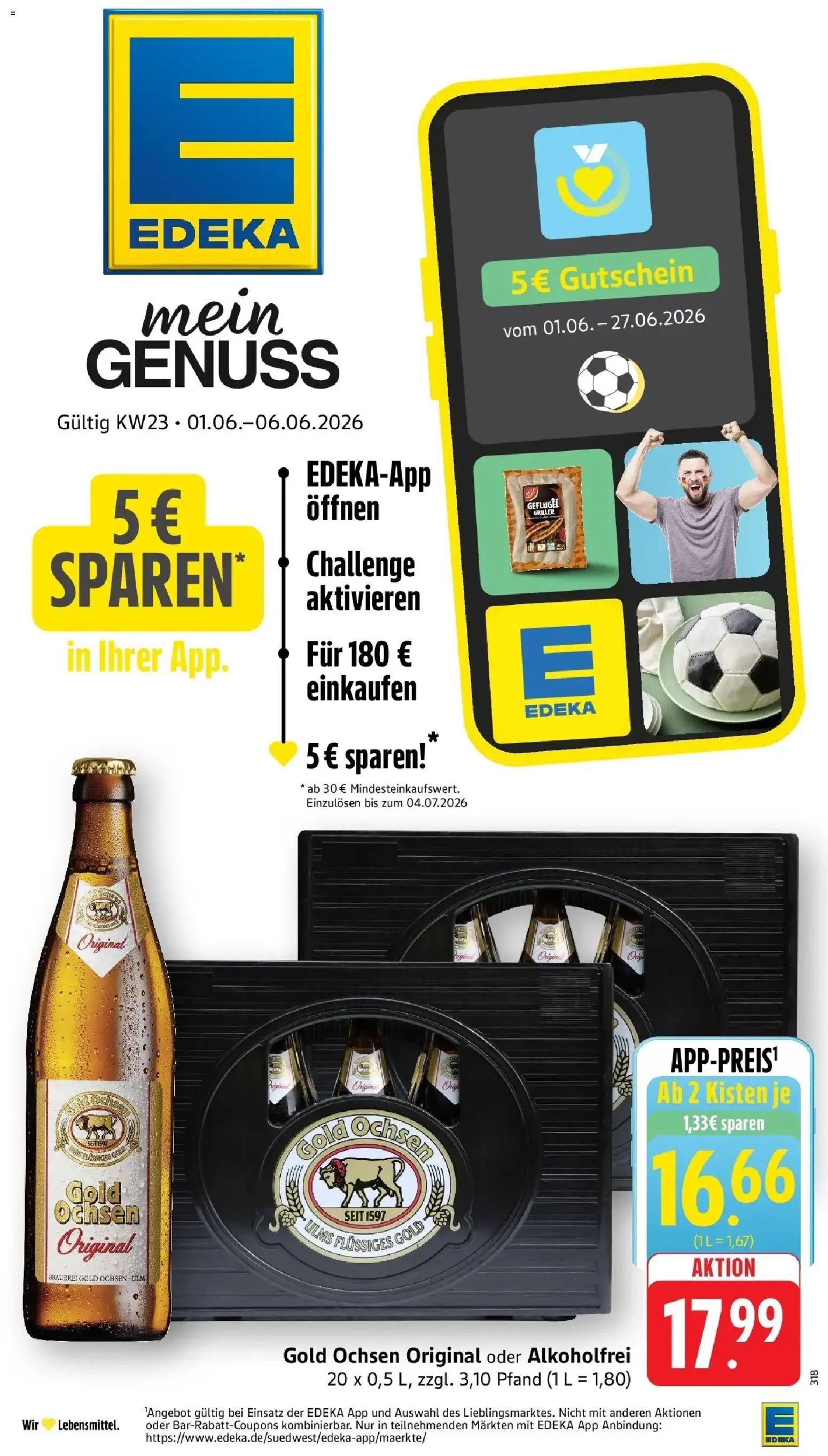 Vorschau von dem Prospekt des Geschäftes Edeka, gültig ab dem 01.06.2026