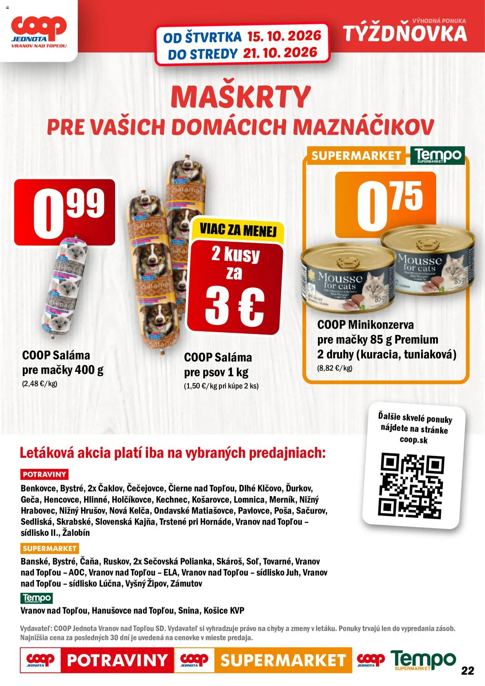 Náhľad COOP Jednota letáku platného od 15.10.2026