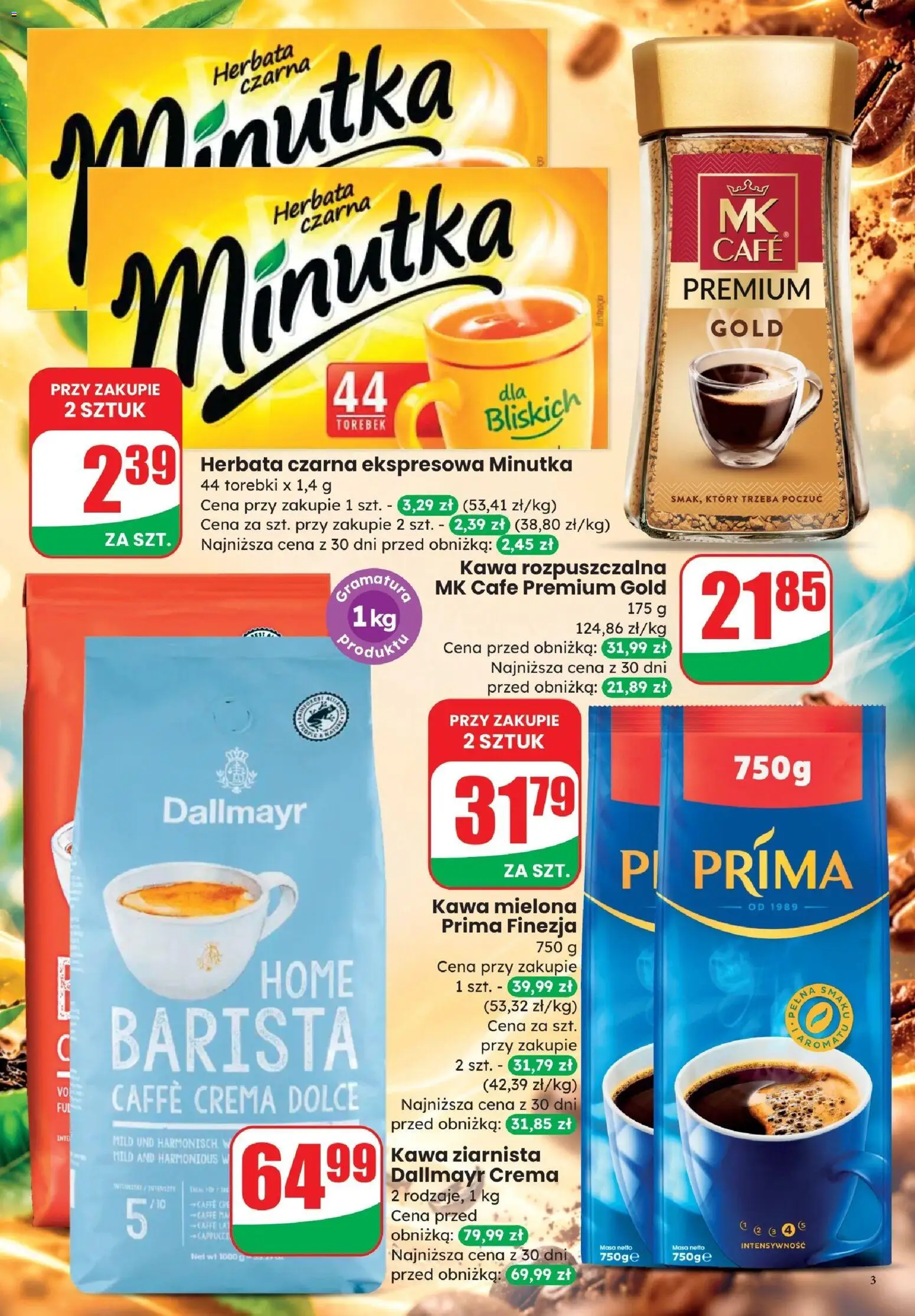 Pogląd gazetki "Dino gazetka - Weekendowe Okazje" ze sklepu Dino ważnej od 23.10.2026 - Kawa, Herbata, Torebki, Kawa ziarnista, Kawa rozpuszczalna, Dallmayr, Kawa mielona, Kawa ziarnista Dallmayr