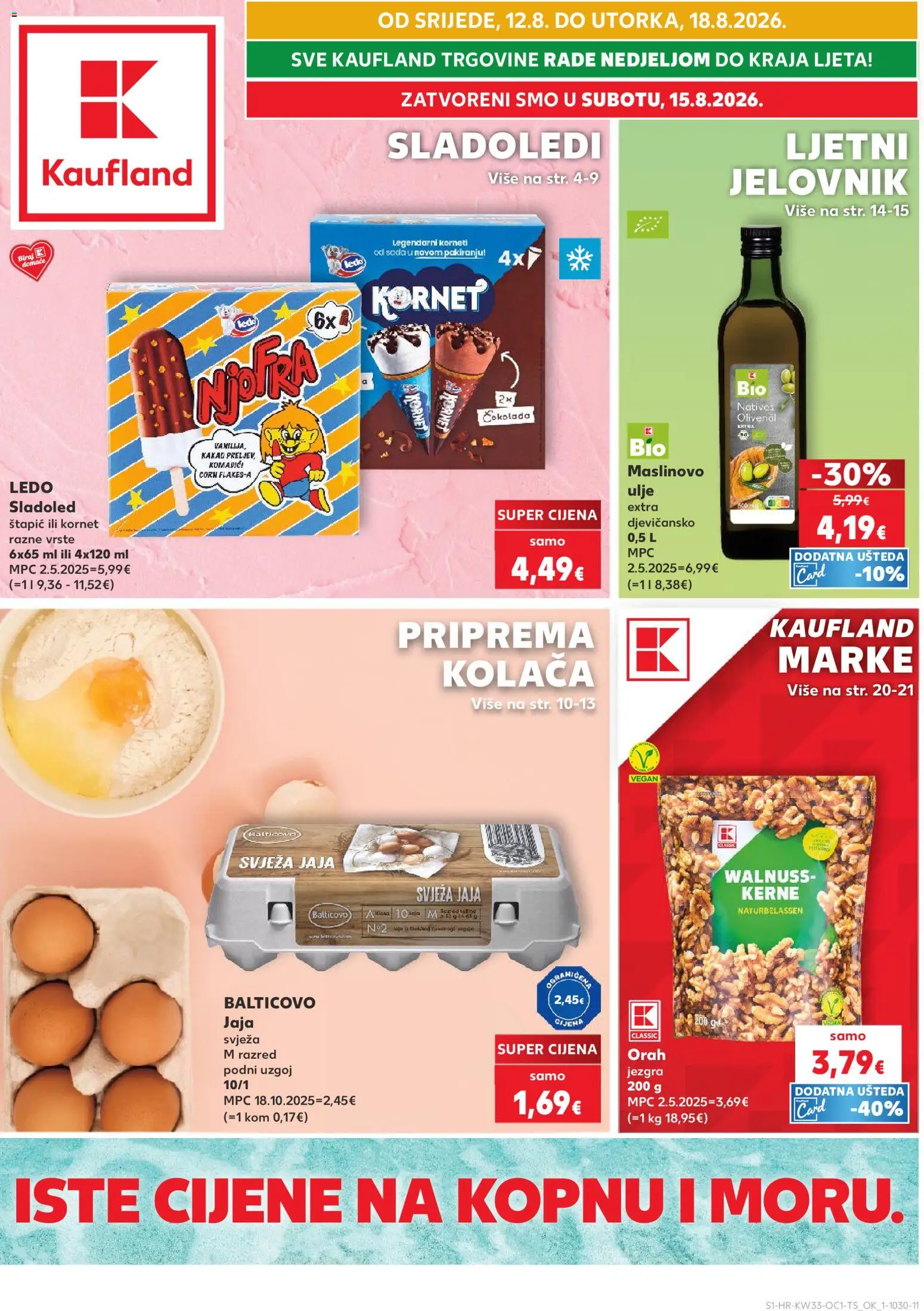 Pregled letka Split-Ravne njive trgovine Kaufland vrijedi od 12.08.2026