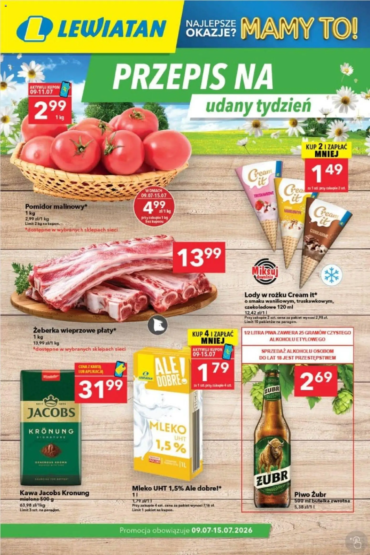 Pogląd gazetki "Lewiatan gazetka - Przepis na udany tydzień" ze sklepu Lewiatan ważnej od 09.07.2026
