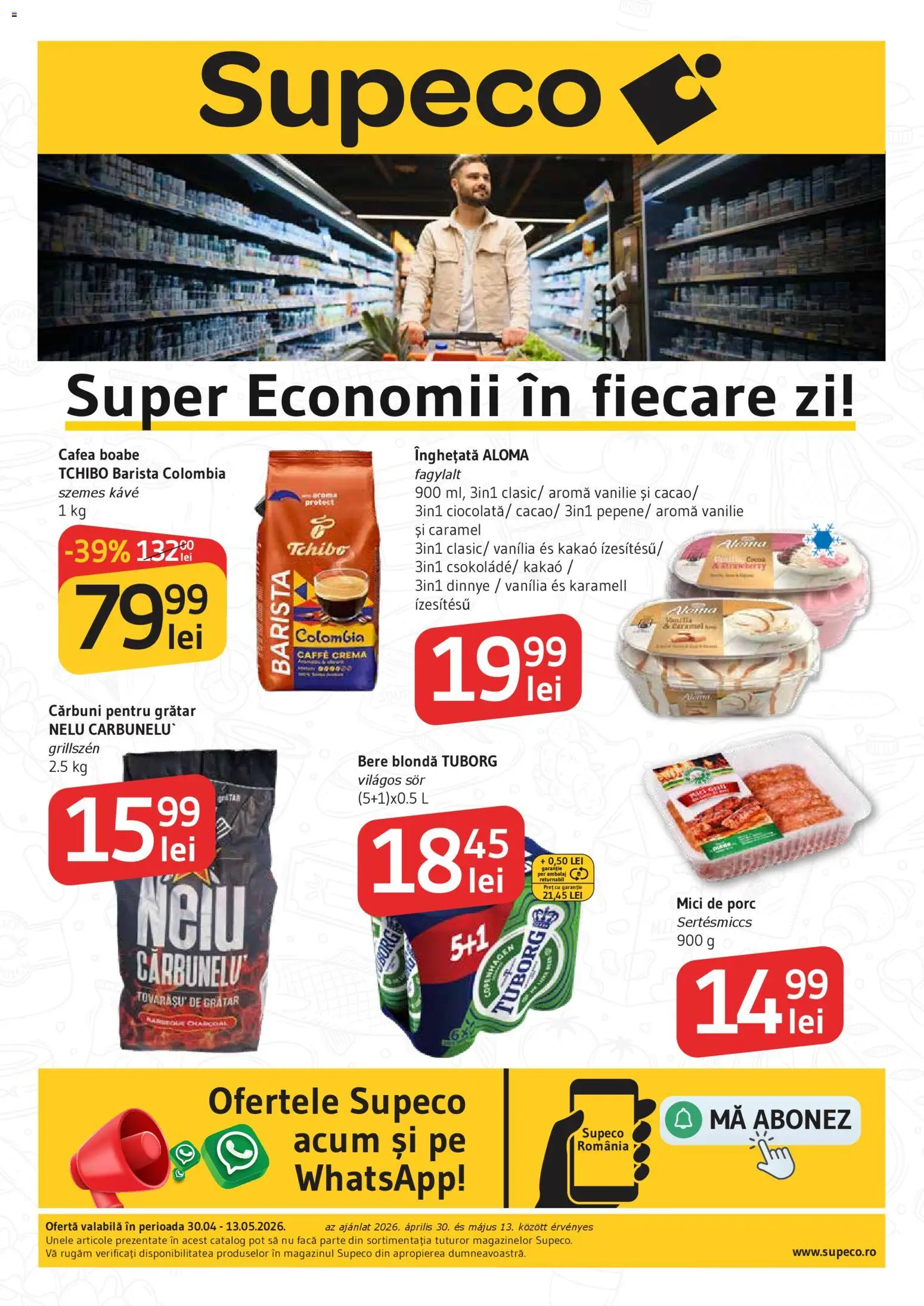 Previzualizarea de cataloage: Supeco Supeco Catalog Bilingv valabil de la 30.04.2026 - Cafea, Grătar, Mici, Înghețată, Bere, Cremă
