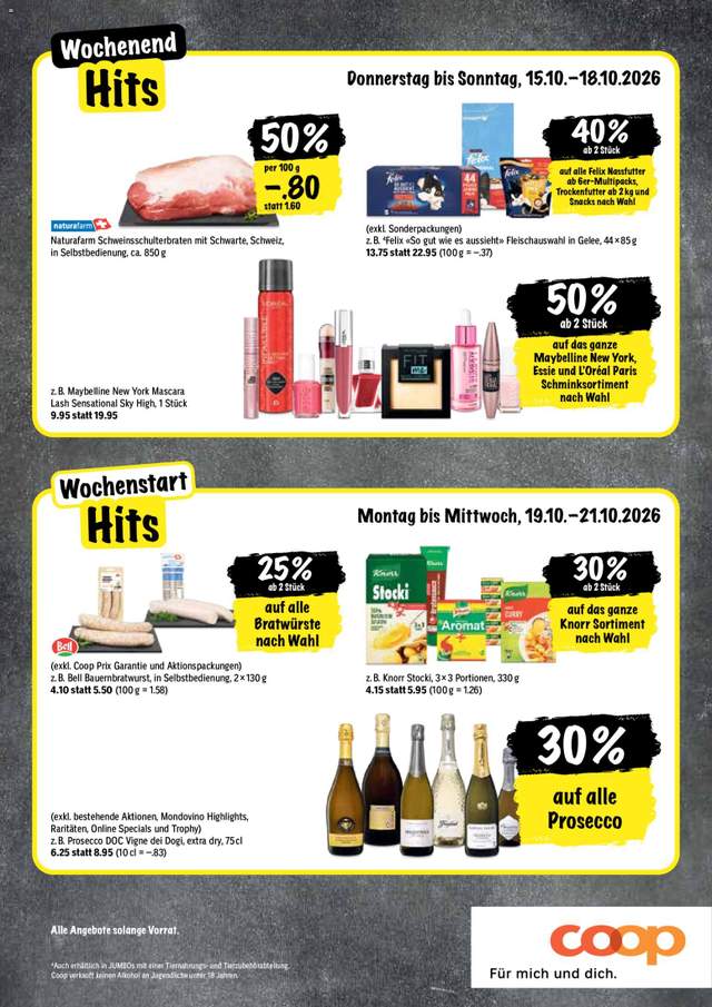 Neue Coop Aktionen ab 15.10.