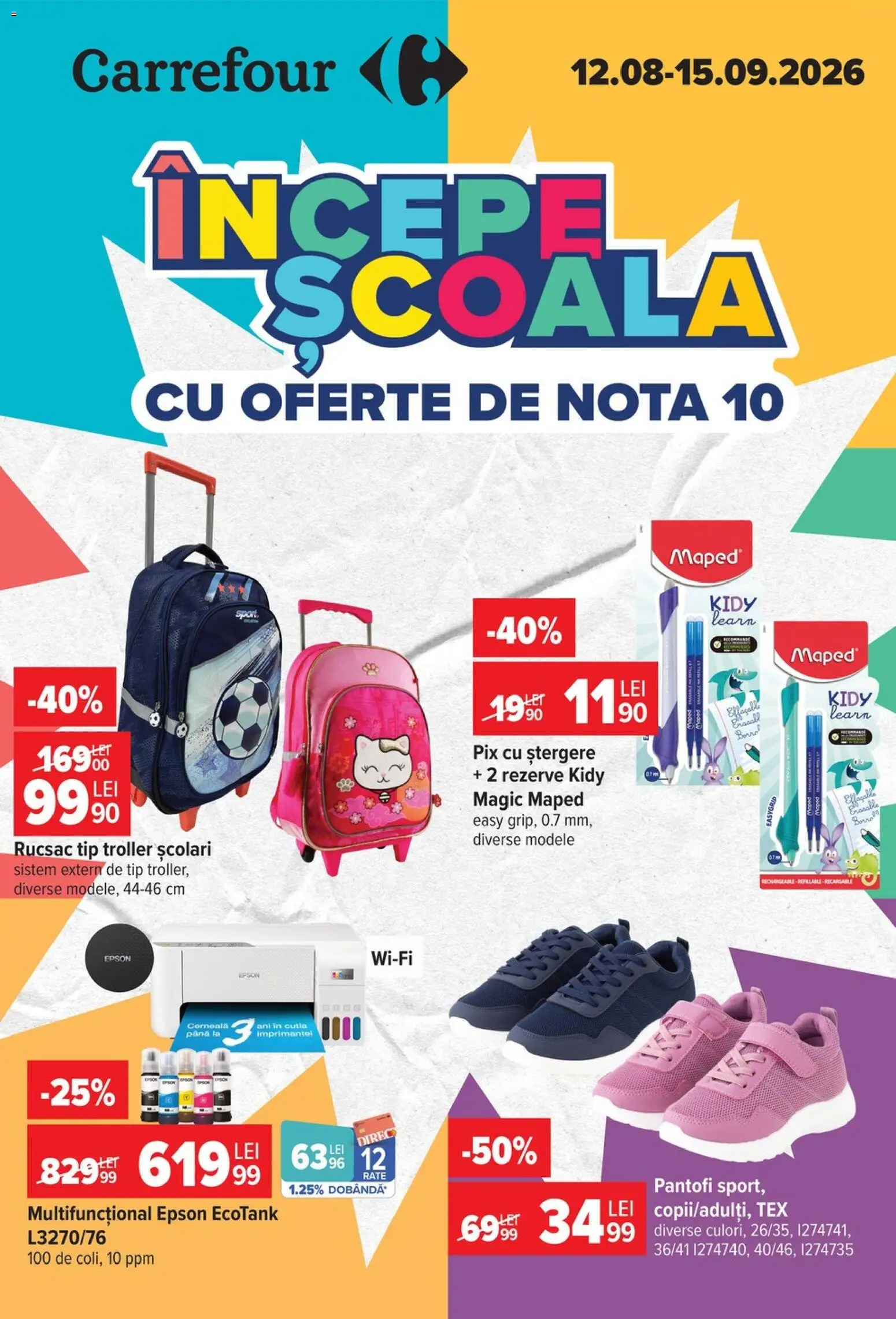 Previzualizarea de cataloage: Carrefour Carrefour Catalog Începe Şcoala valabil de la 12.08.2026