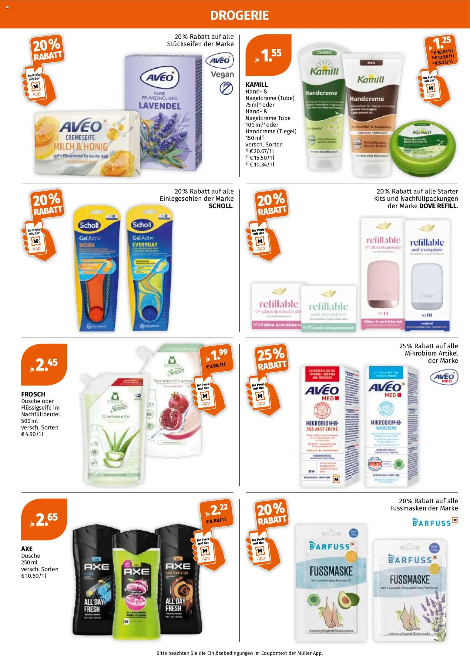 Vorschau von dem Prospekt des Geschäftes Müller, gültig ab dem 26.10.2026 - Lavendel, Milch, Dusche, Creme, Handcreme, Fußmaske