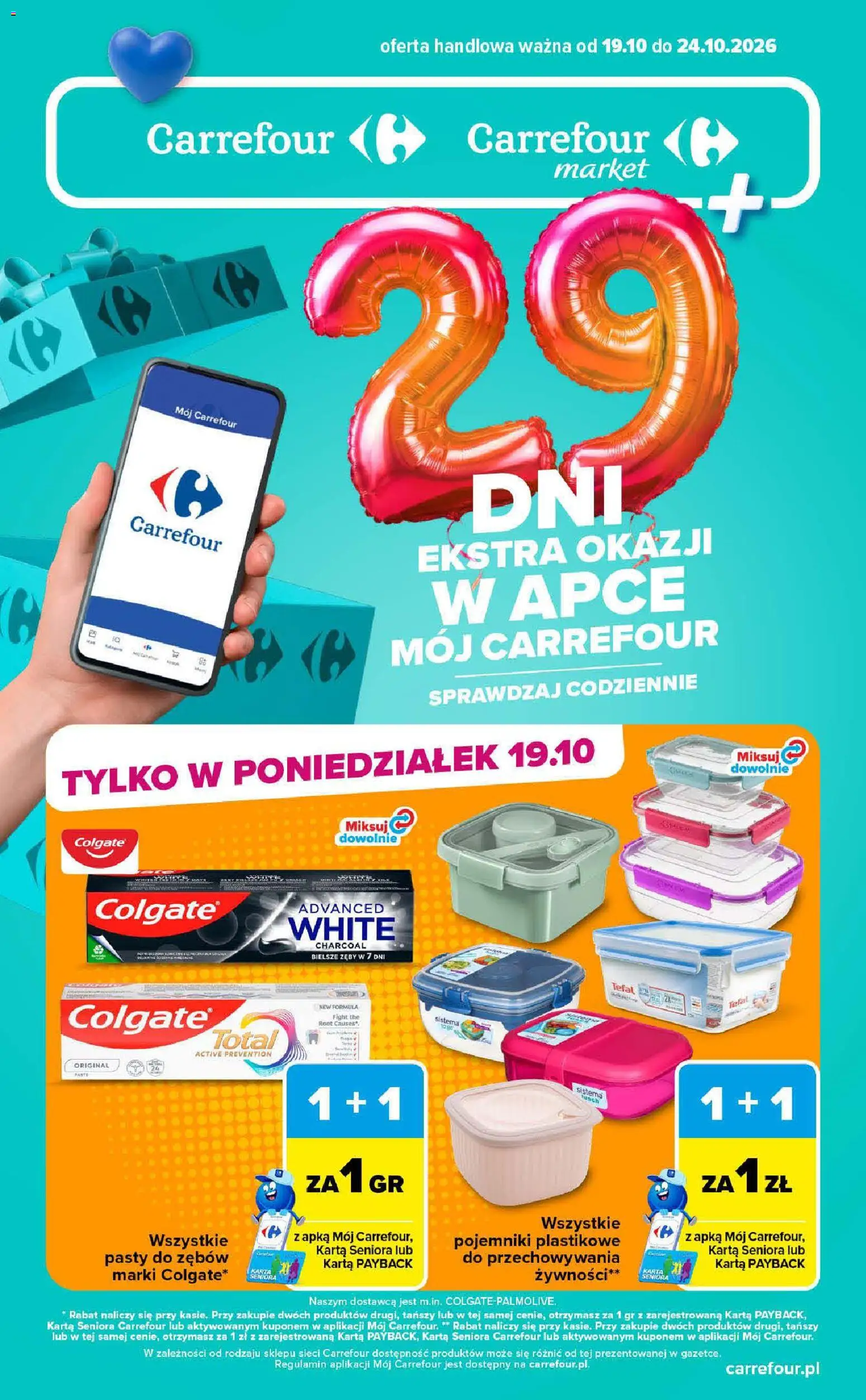 Pogląd gazetki "Carrefour gazetka - Market" ze sklepu Carrefour ważnej od 19.10.2026 - Tefal, Karta