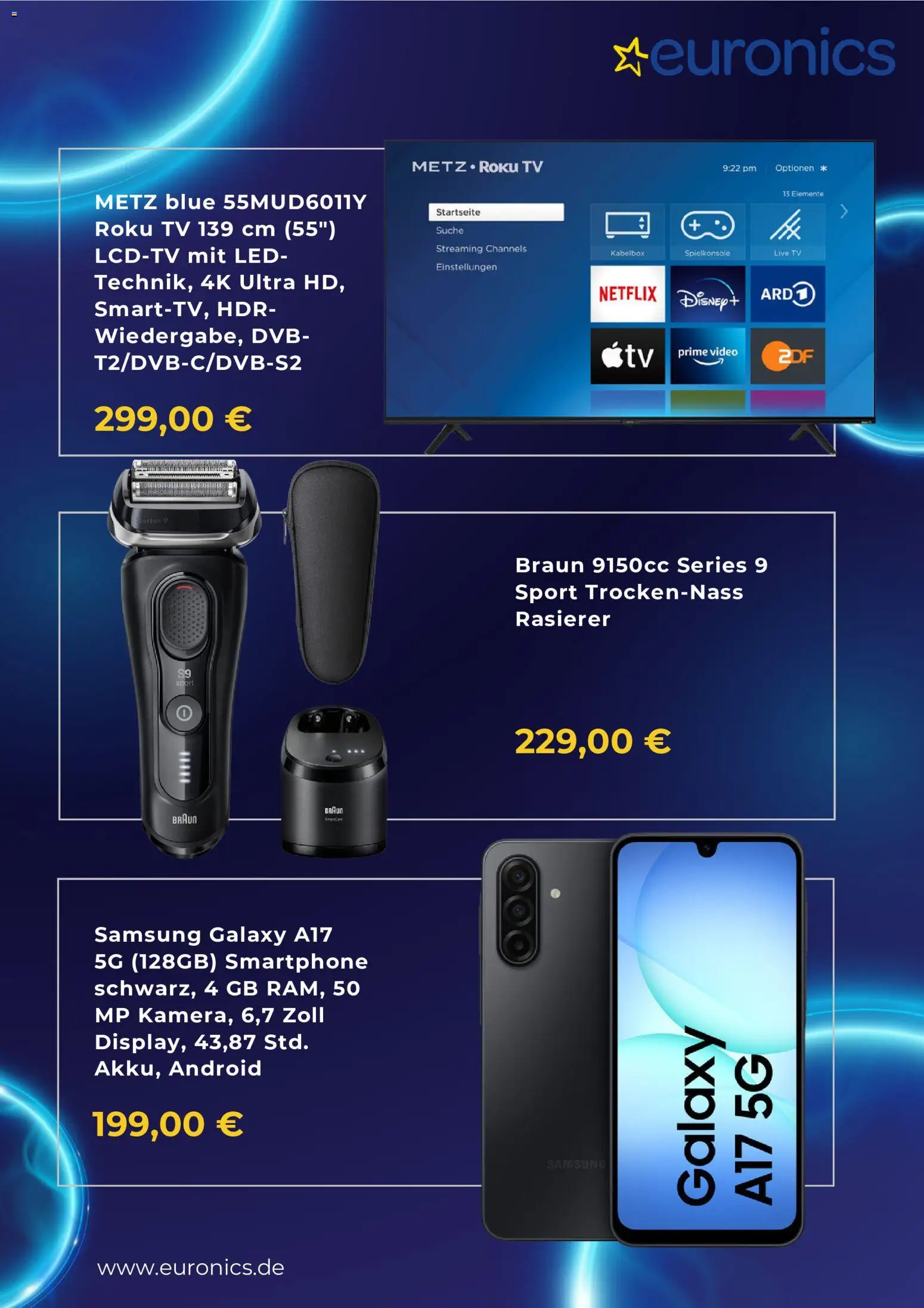 Vorschau von dem Prospekt des Geschäftes Euronics, gültig ab dem 22.10.2026 - Samsung, TV, Video, Rasierer, Spielkonsole, Smartphone